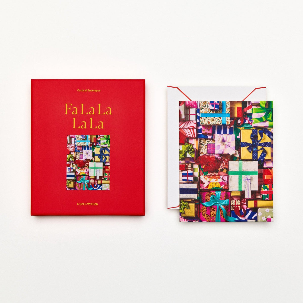 Weihnachtskarten-Set "Fa La La La La" – 8 Karten | Piecework
