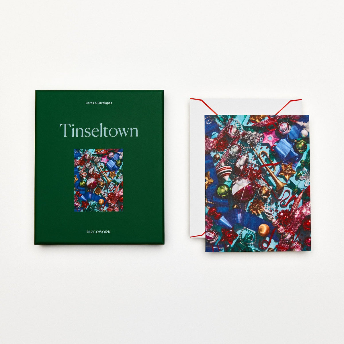 Weihnachtskarten-Set "Tinseltown" – 8 Karten mit Umschlag | Piecework