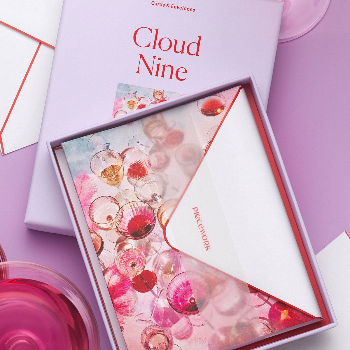 Grußkarten-Set "Cloud Nine" – 8 Karten mit Umschlag | Piecework