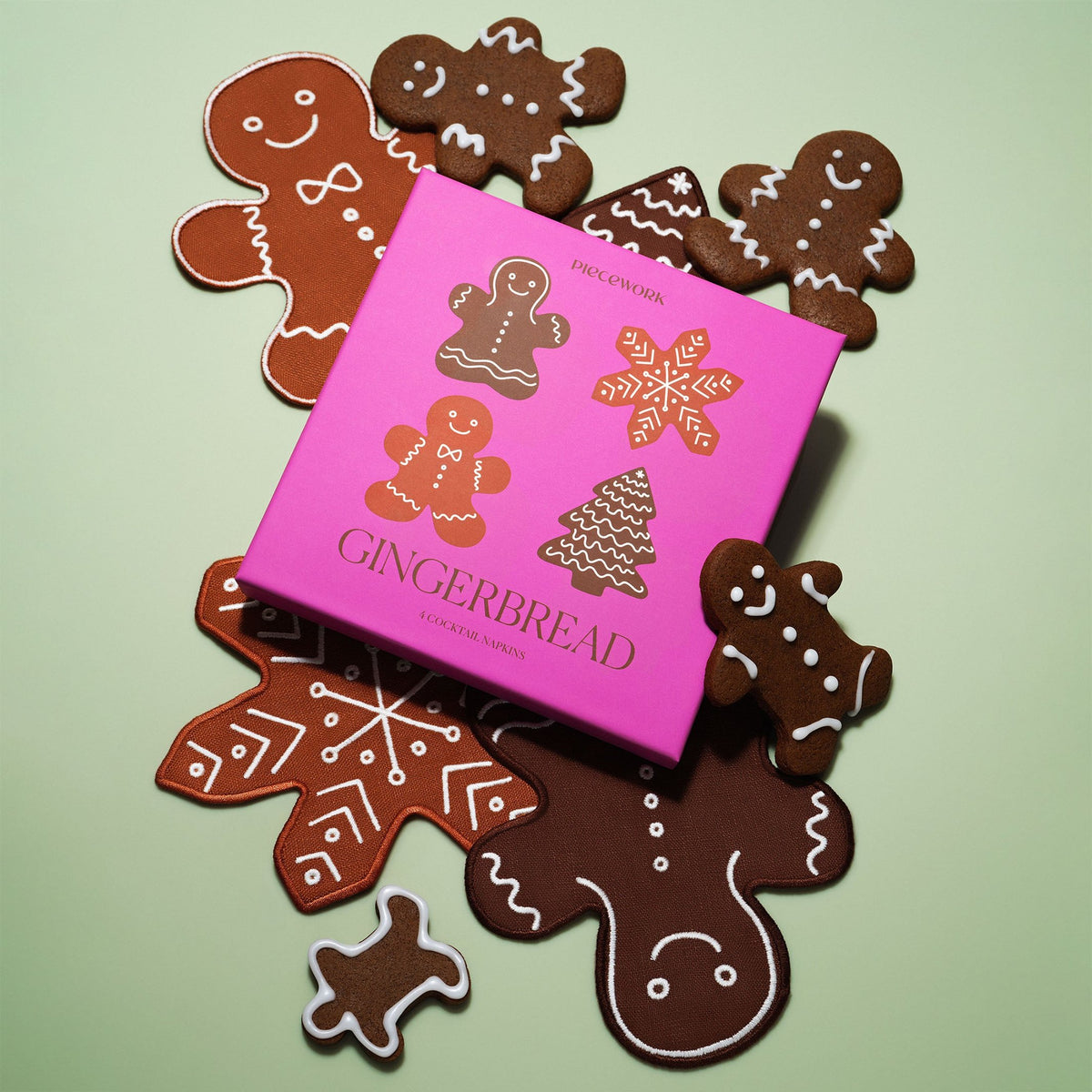 Cocktailservietten "Gingerbread" – Leinen · Lebkuchen | Piecework