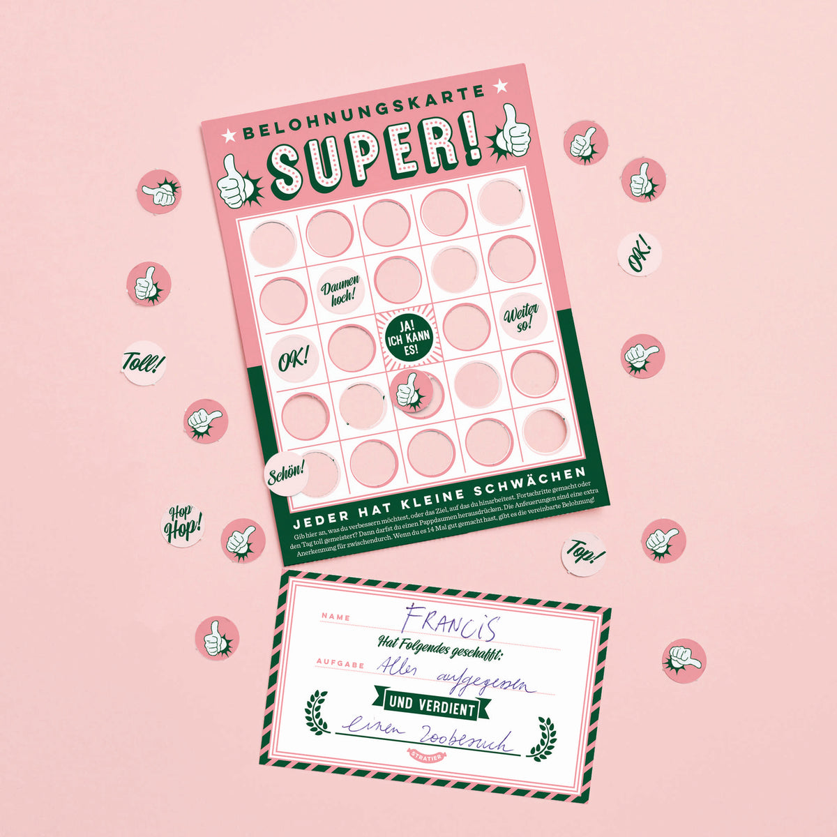 SUPER! | REWARD CARDS for children | 29x15 cm | Stratier