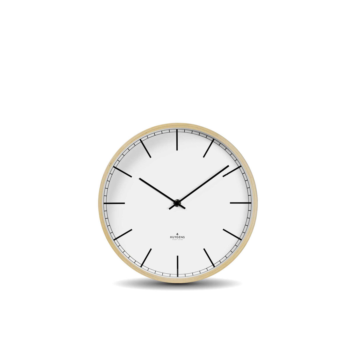 WOOD INDEX | silent WALL CLOCK with wooden case | Huygens