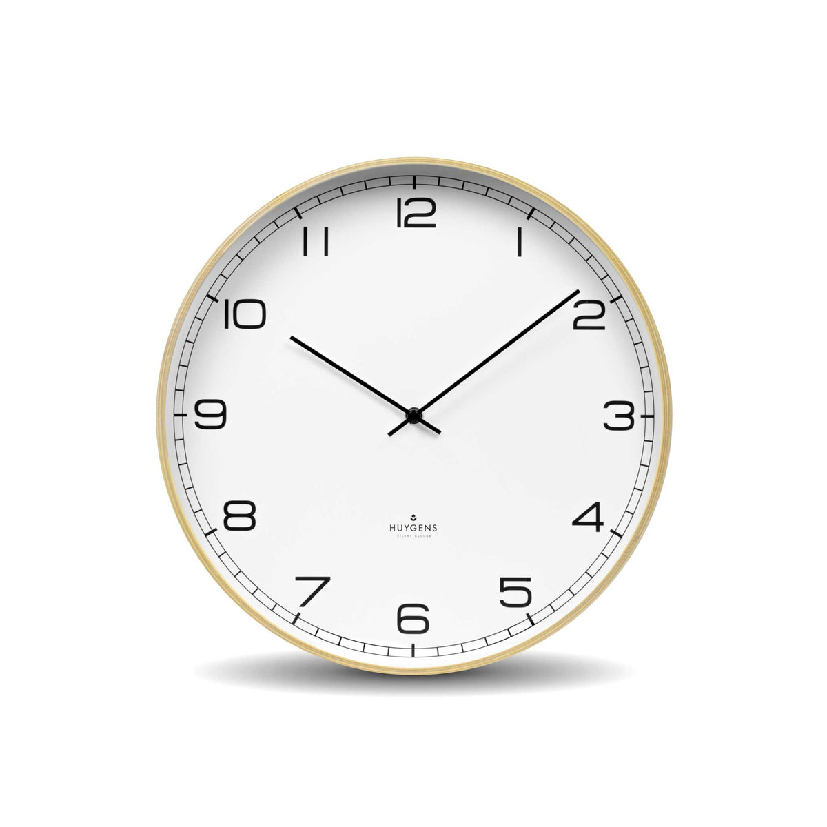 BOIS ARABE | HORLOGE MURALE silencieuse avec BOÎTIER EN BOIS | Huygens