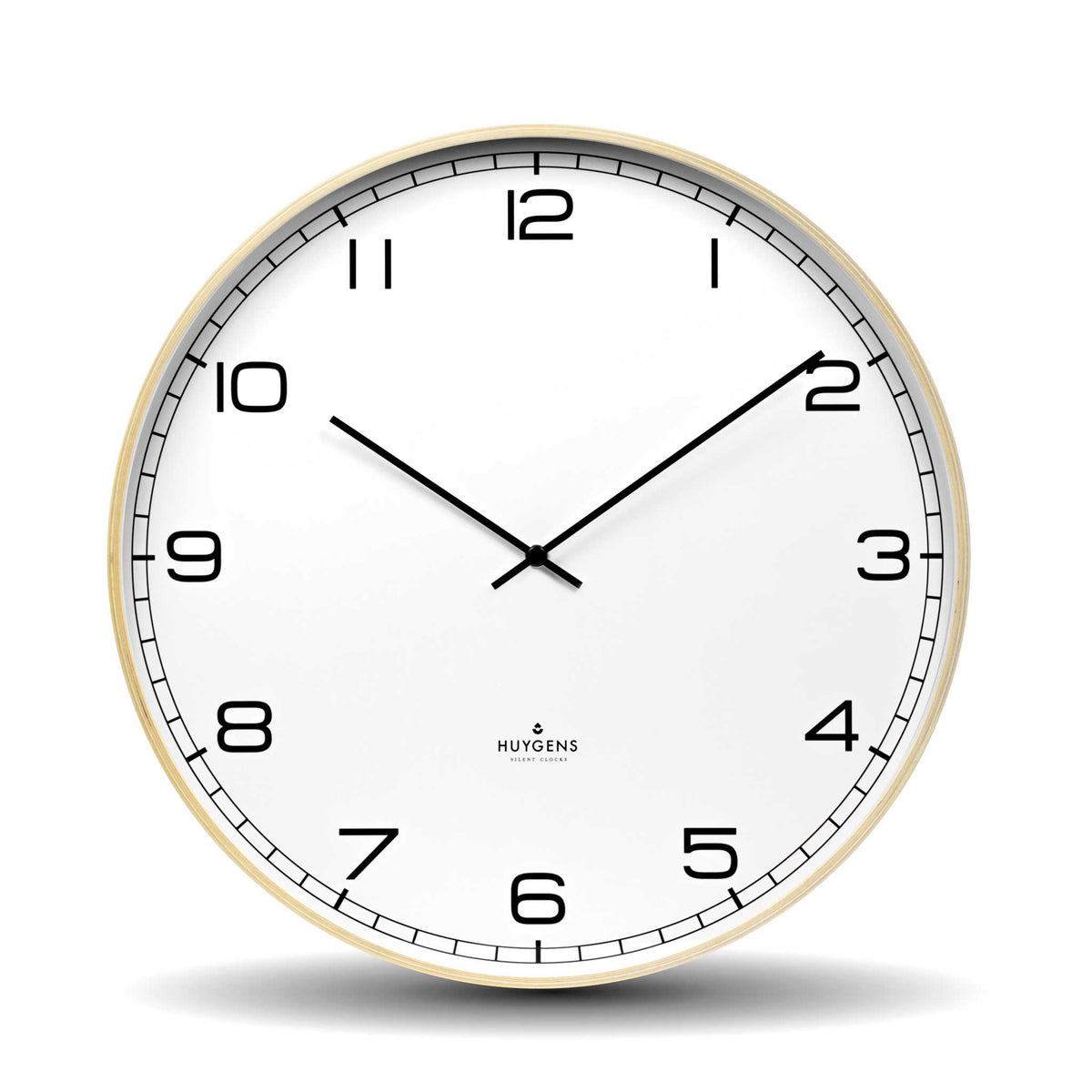 BOIS ARABE | HORLOGE MURALE silencieuse avec BOÎTIER EN BOIS | Huygens