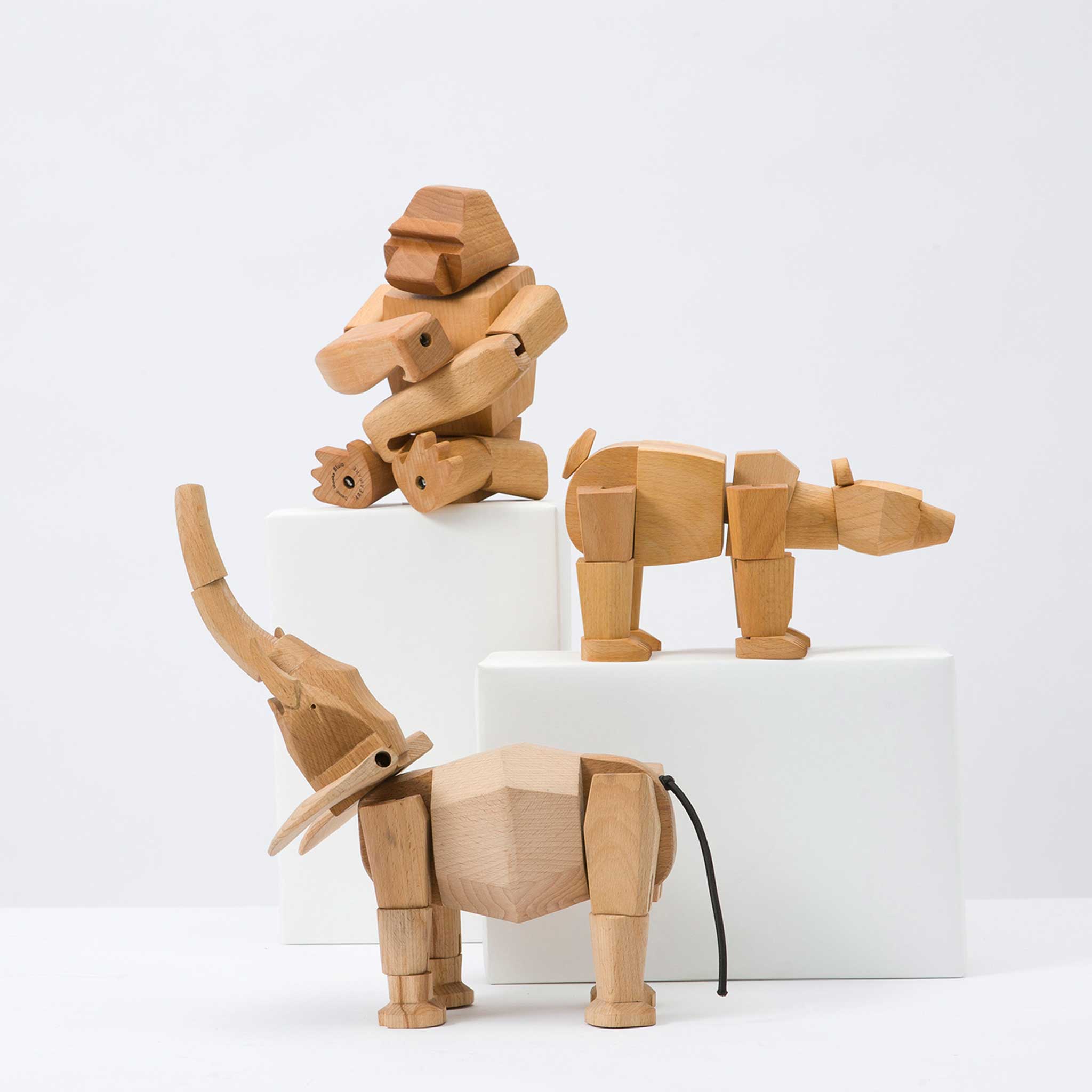 HOLZ KREATUREN | Bewegliche HOLZTIERE | David Weeks | Areaware