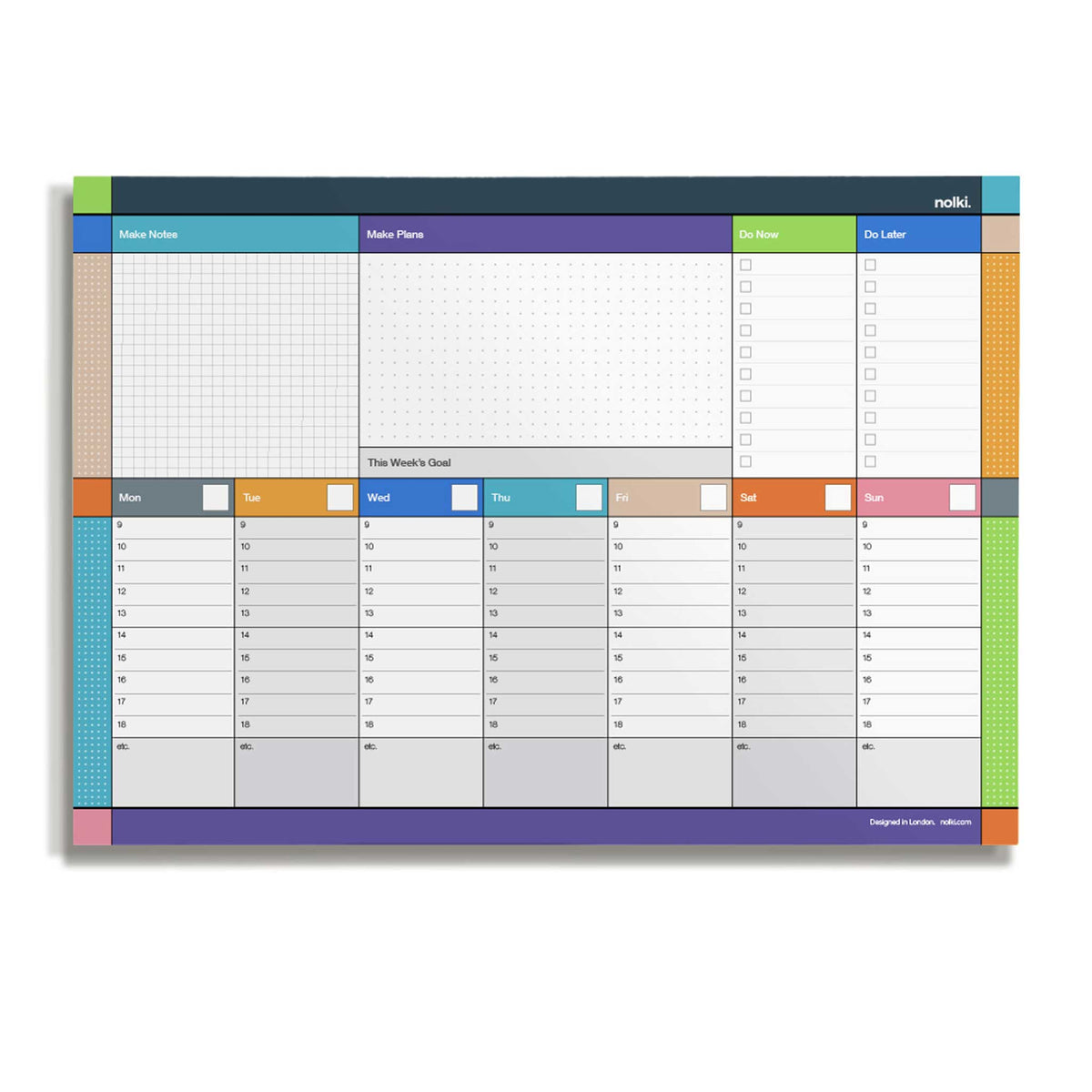 WEEK DESKPAD & PLANNER Midtown | WOCHEN SCHREIBUNTERLAGE | A4 & 50 Seiten | nolki