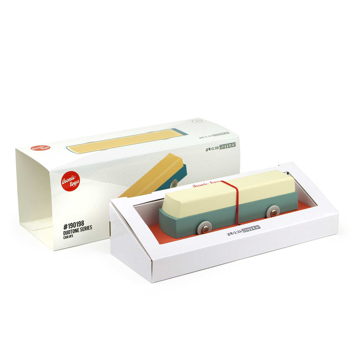 DUOTONE CAR BUS #5 | Design-SPIELZEUGAUTO aus Holz | Floris Hovers | Ikonic