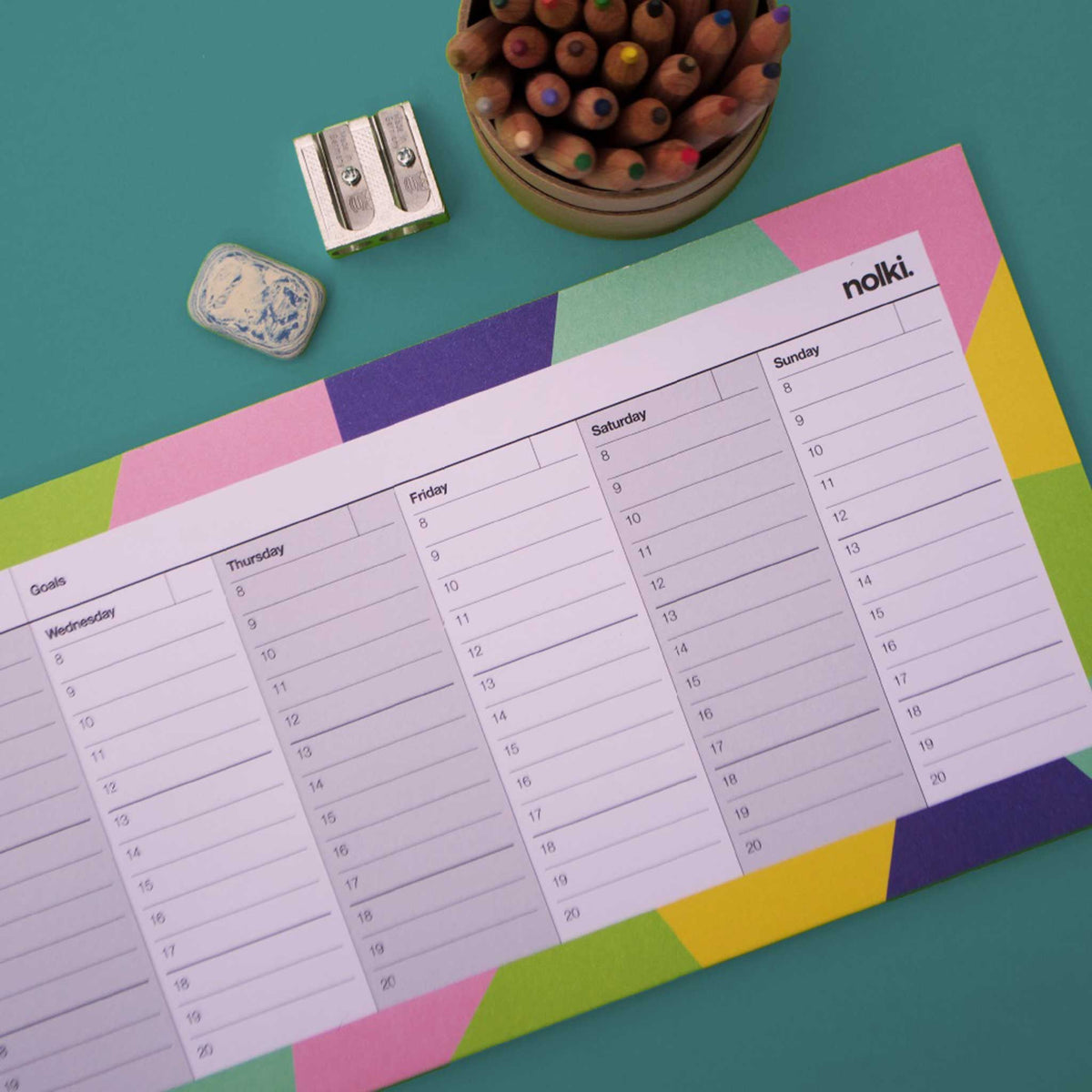 WEEK DESKPLANNER Oasis | WOCHEN SCHREIBTISCH PLANER | 50 Seiten | nolki