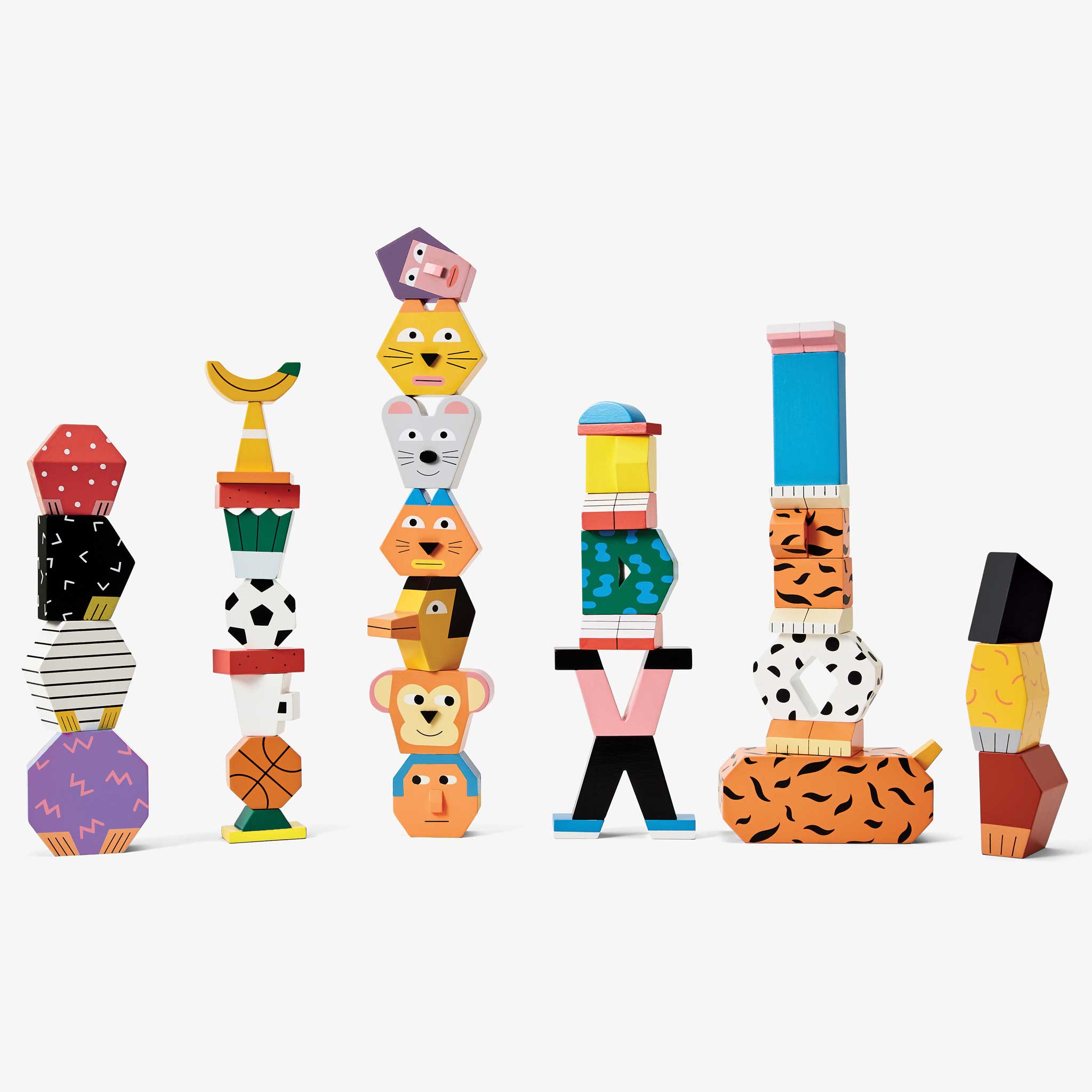 BLOCK PARTY | Holz FIGUREN | Andy Rementer | Areaware