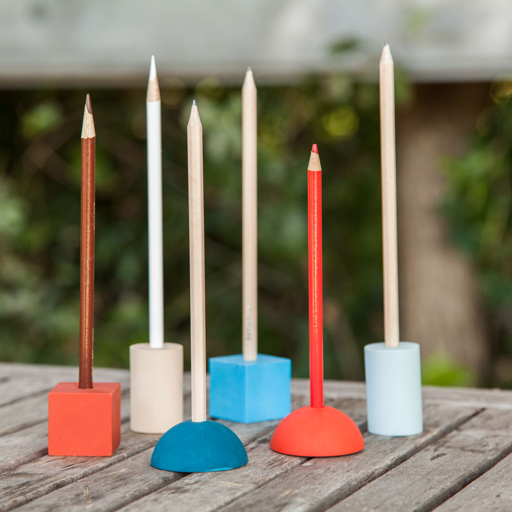 SOPORTE PARA LÁPIZ Y GOMA - Set de soporte para lápiz y goma de borrar | Areaware