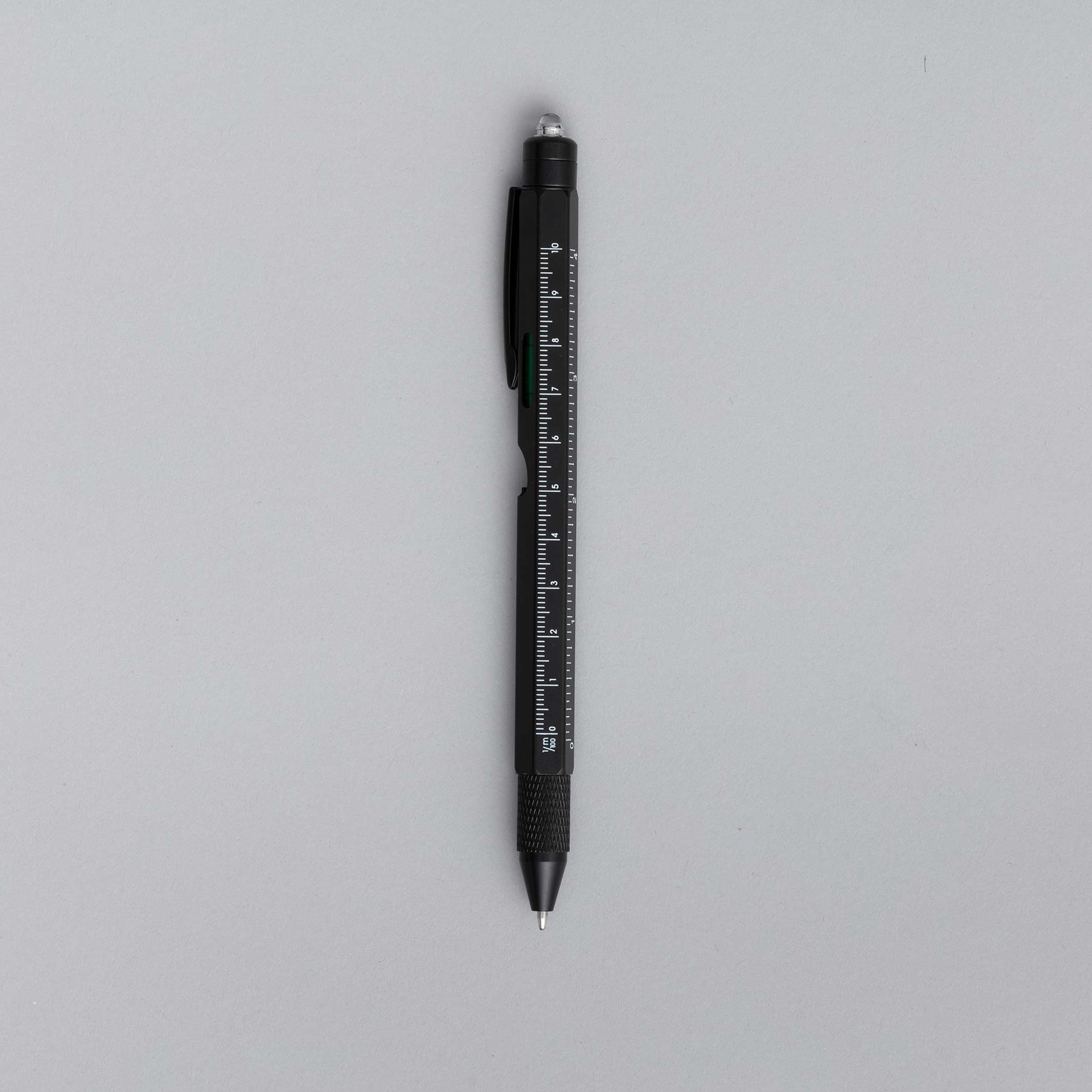 9 in 1 Tool Pen - schwarzer Multifunktions-Kugelschreiber | Block Design