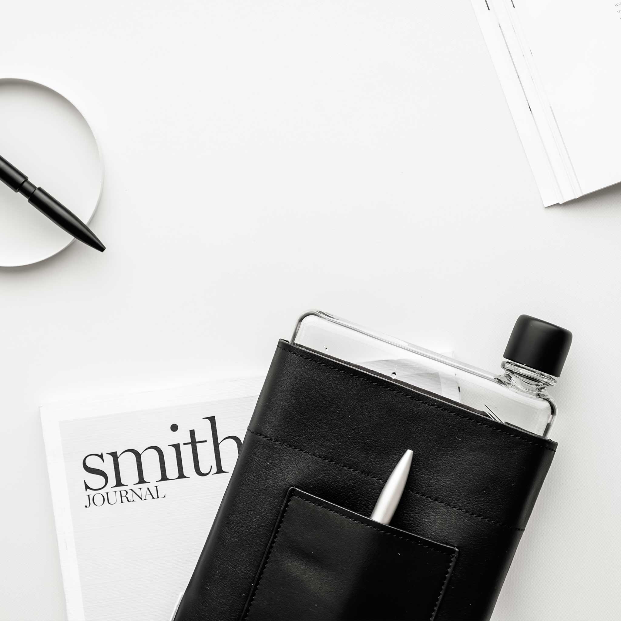 COUVERTURE DE PROTECTION en cuir A5 | pour bouteille mémo A5 BOUTEILLE D'EAU