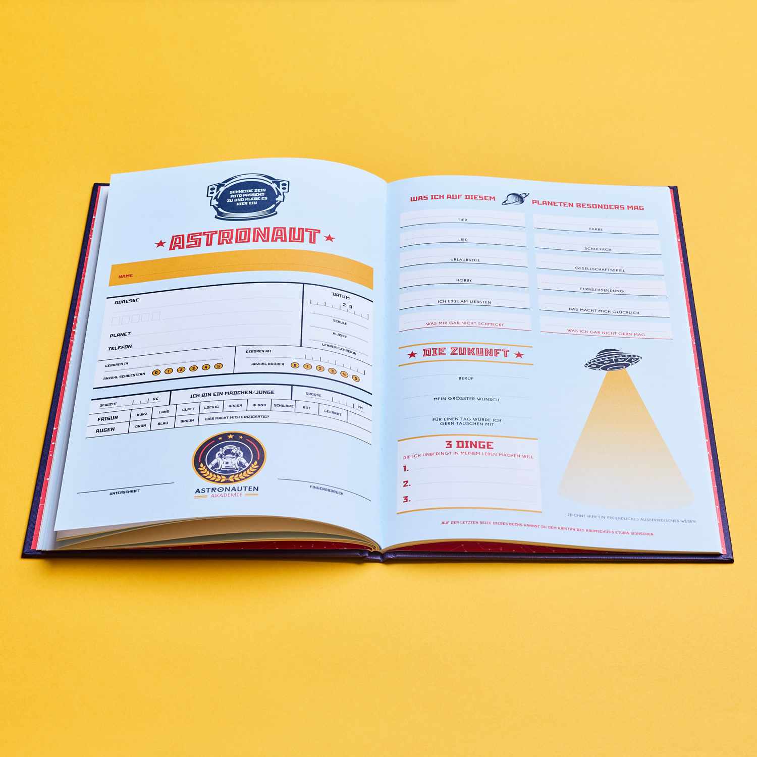 ASTRONAUTEN | BOOK OF FRIENDS for Boys | German | Stratier