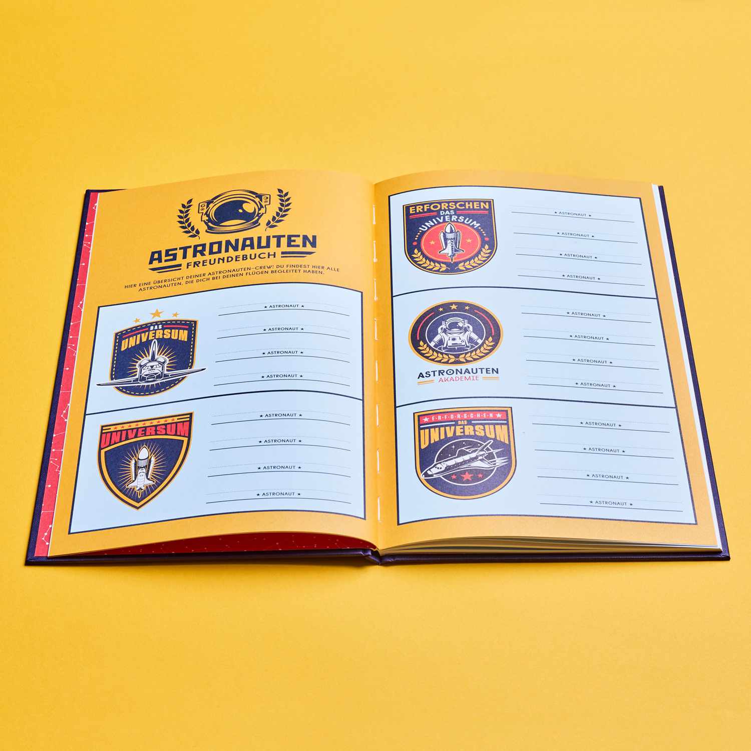 ASTRONAUTEN | BOOK OF FRIENDS for Boys | German | Stratier