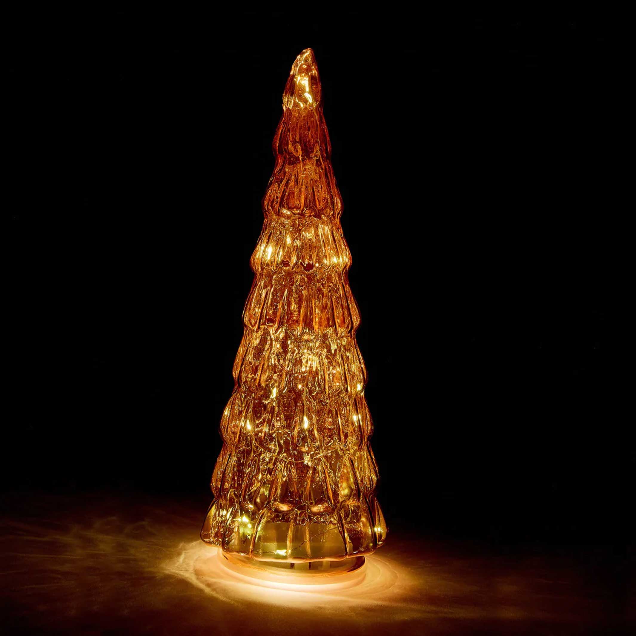 AMBER - Glas-Tannenbaum mit LED Beleuchtung - 32 cm hoch | MoMA