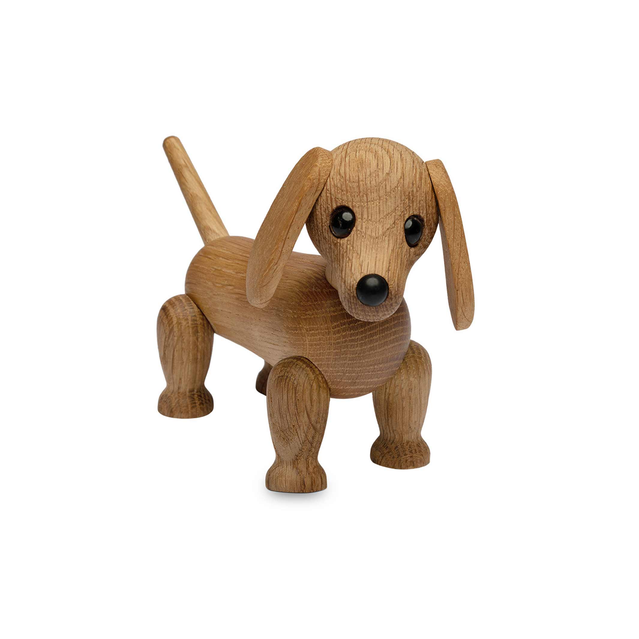 CHIOT TECKEL AMIGO | drôle de petit chiot teckel | Figurine décorative en bois | Christian Sommer | Printemps Copenhague