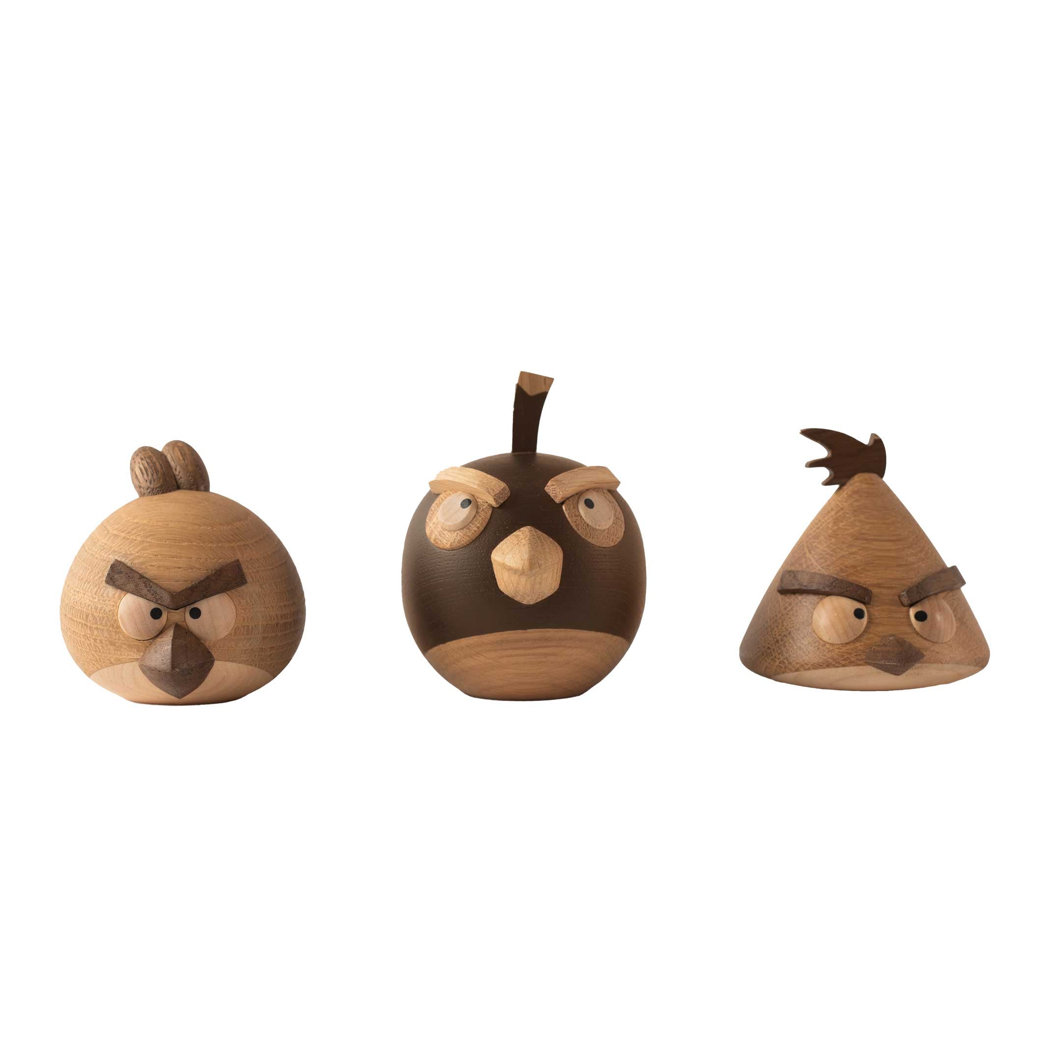 ANGRY BIRDS X CHUCK SMALL - figurine en bois - chêne 7,5 cm de haut | Jakob Burgsø | enfance