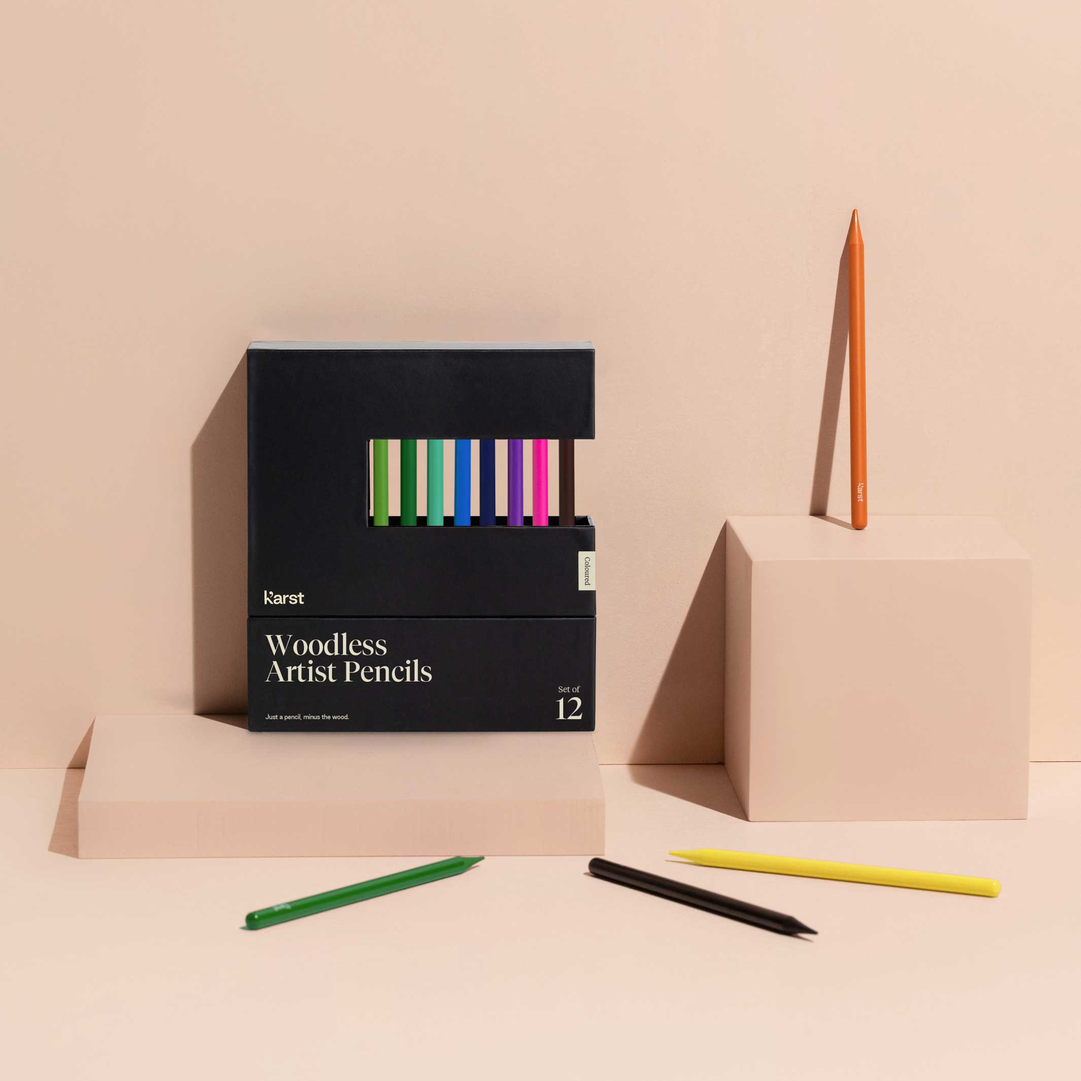 WOODLESS ARTIST PENCILS | holzfreies Graphit-BLEISTIFT-SET | 12er Set | KarstGoods