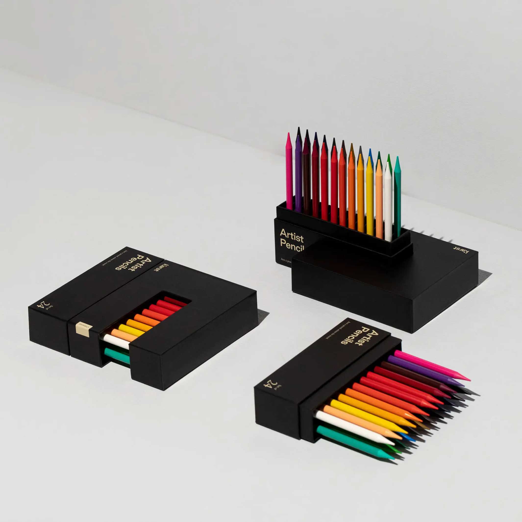 CRAYONS D'ARTISTE SANS BOIS | ENSEMBLE DE CRAYONS graphite sans bois | Ensemble de 24 | Papier de pierre karstique