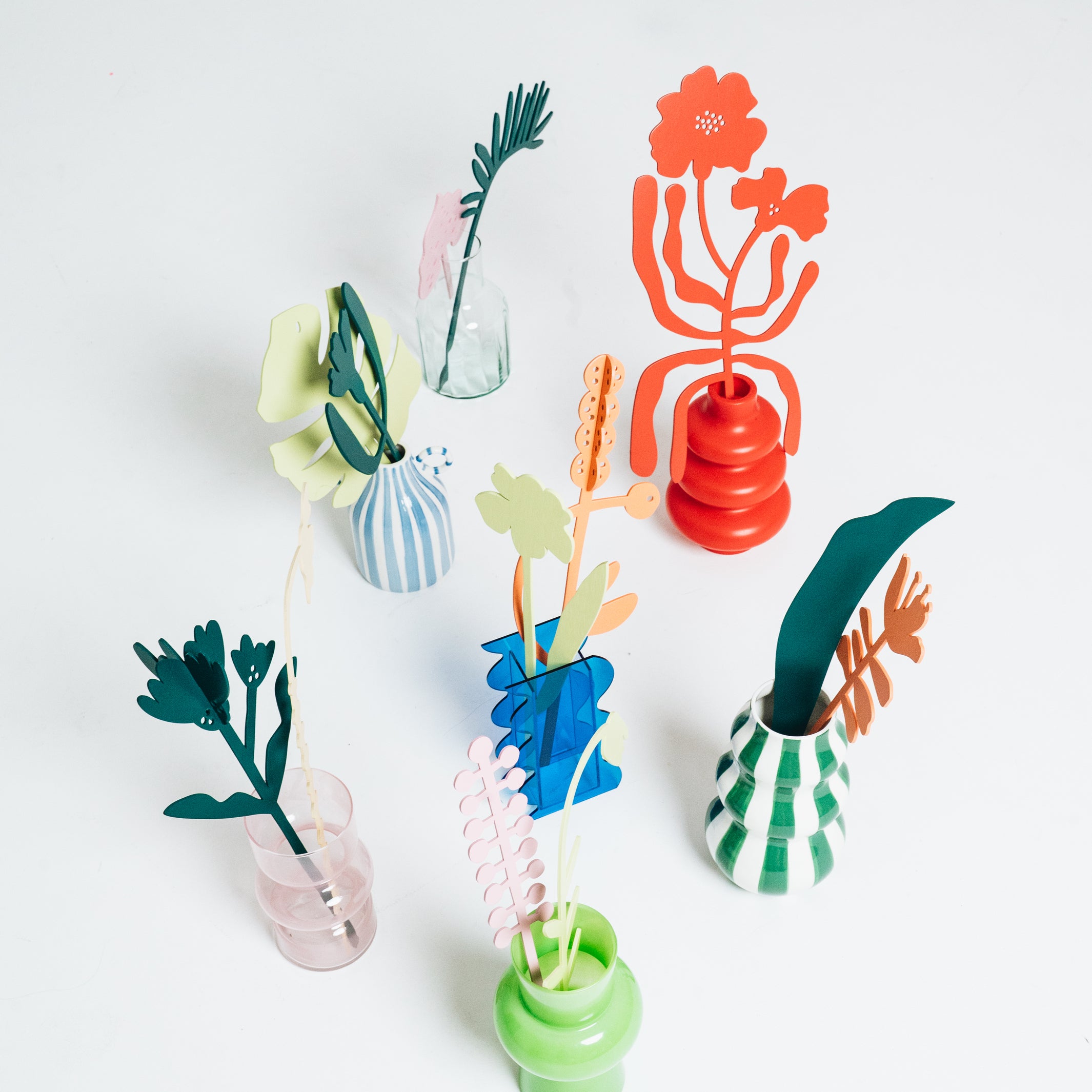 BOUQUET OF FLOWERS - Holzblumen & -blätter - 3er-Set aus Hyazinthe, Mohn & Palme | milin