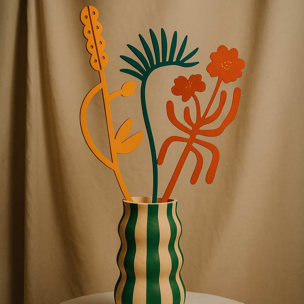 BOUQUET OF FLOWERS - Holzblumen & -blätter - 3er-Set aus Hyazinthe, Mohn & Palme | milin