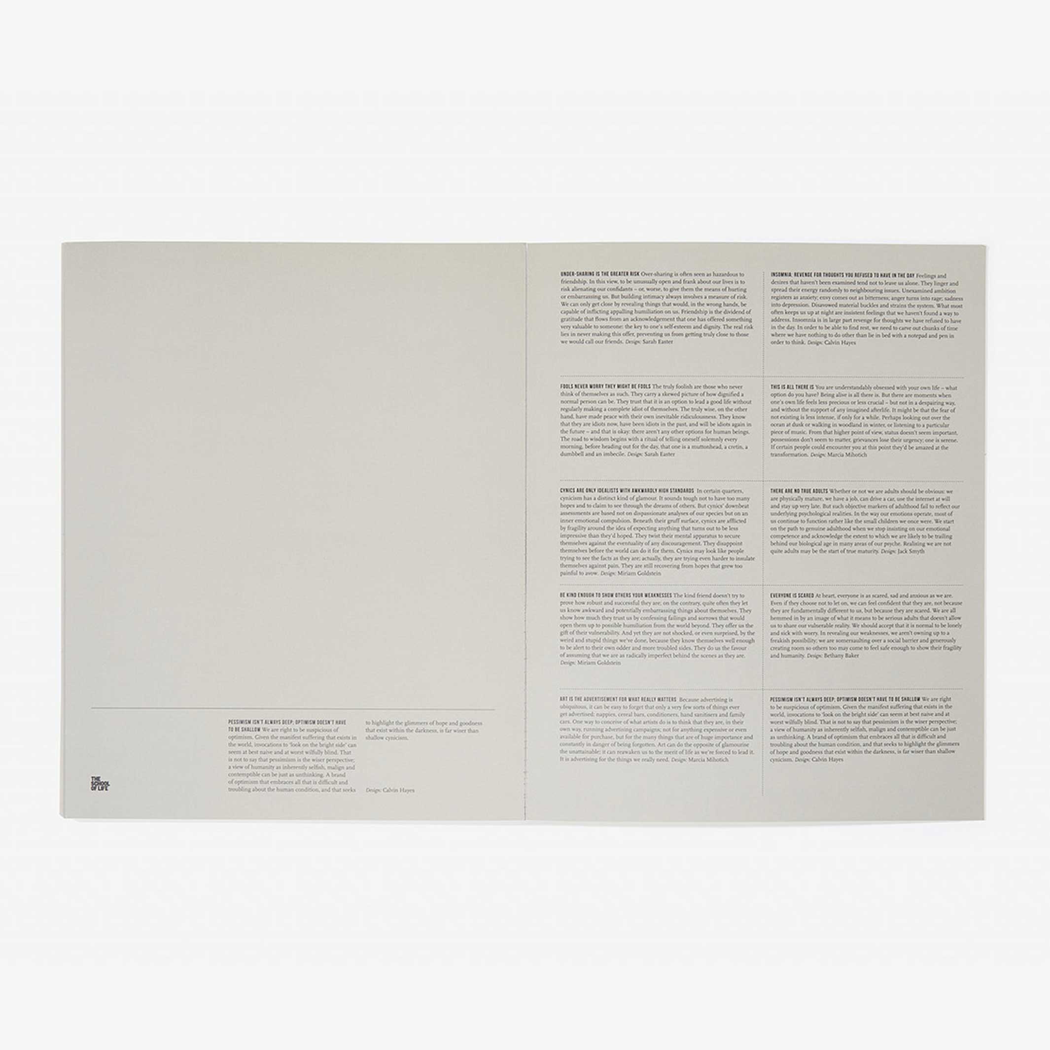 BOLD TRUTHS - Livre d'affiches avec 20 estampes philosophiques - Édition anglaise | L'école de la vie