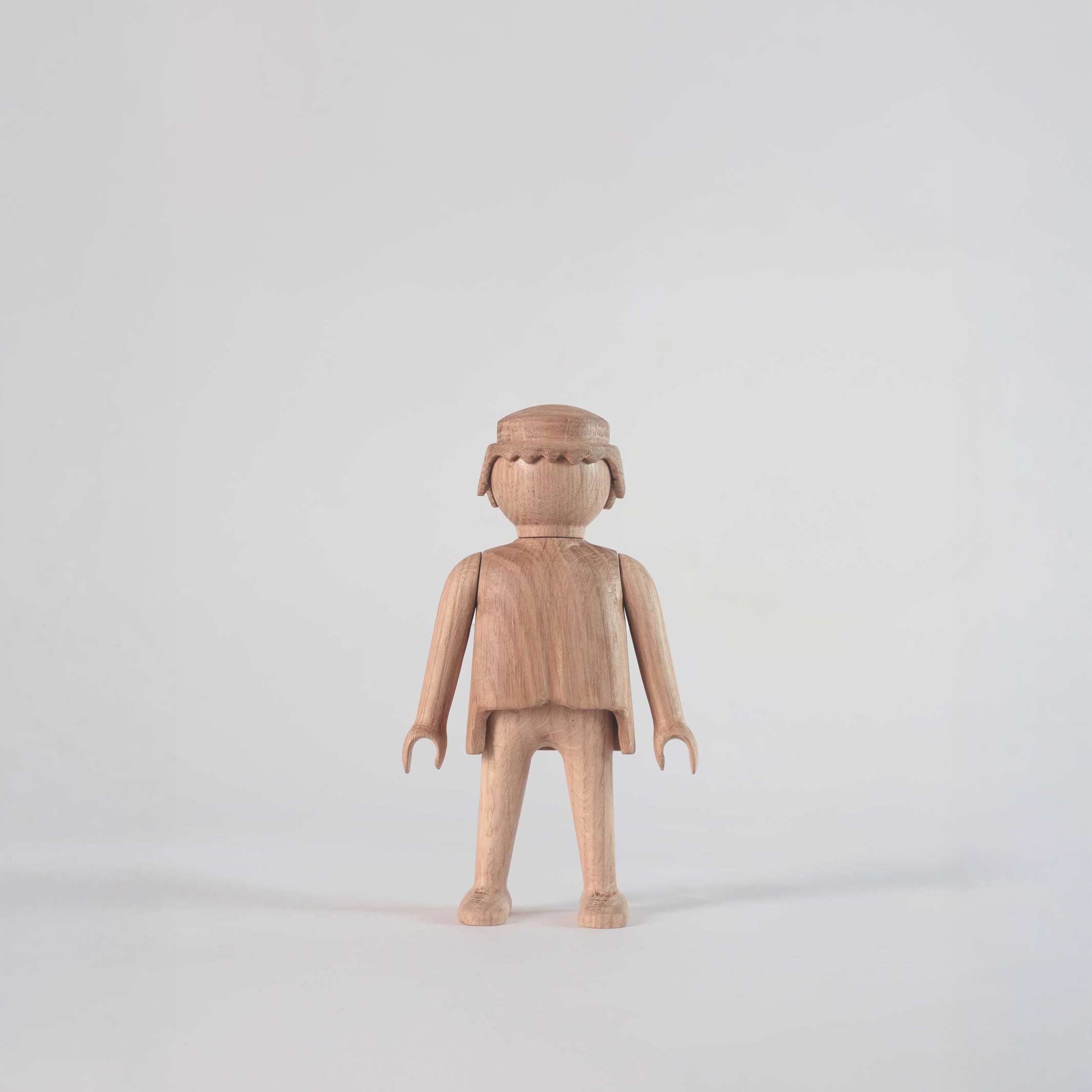 PLAYMOBIL Man Small - Wooden Figurine - Oak 17 cm high | Jakob Burgsø | boyhood