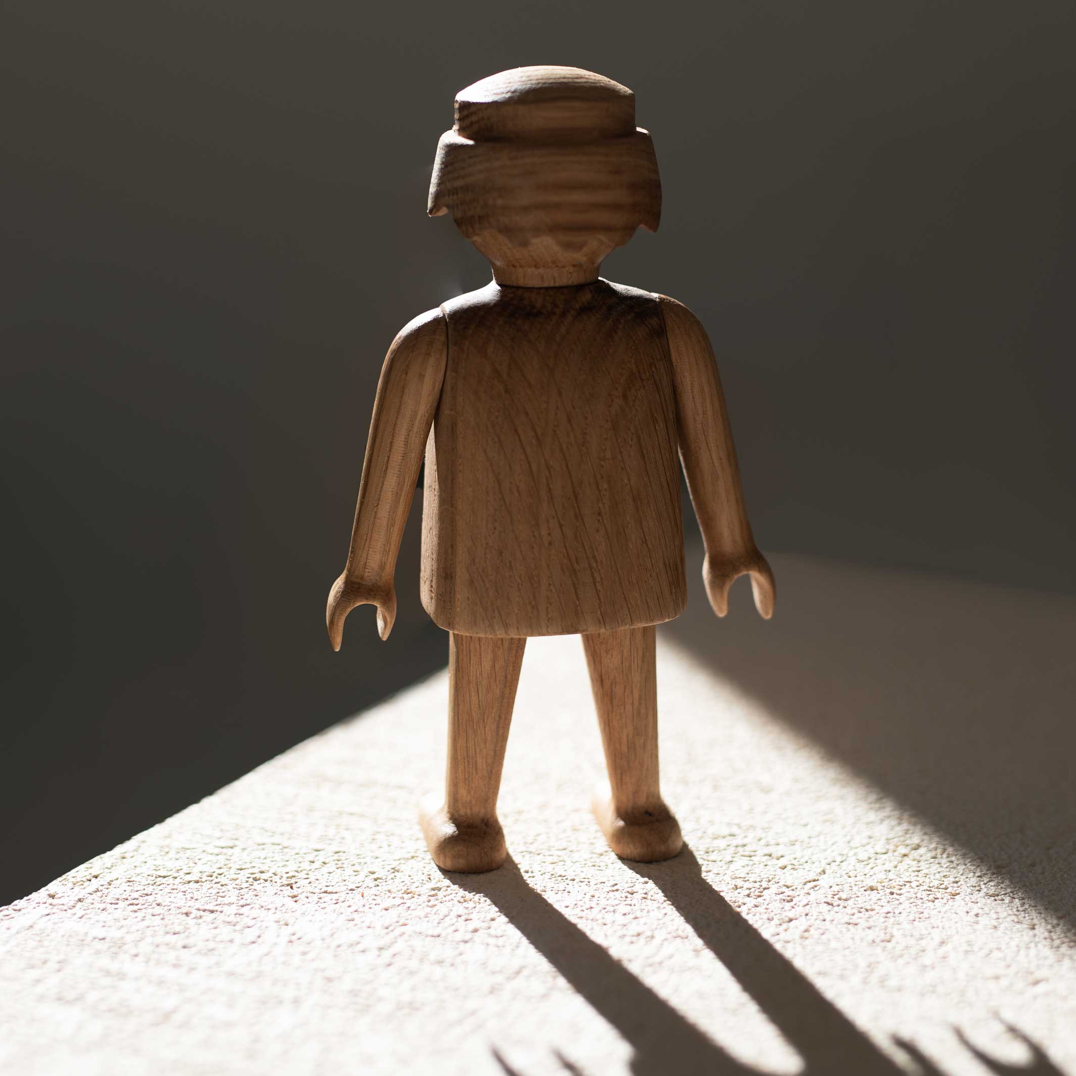 Wooden Figure Playmobil Man Mini – Oak · 10 cm | boyhood