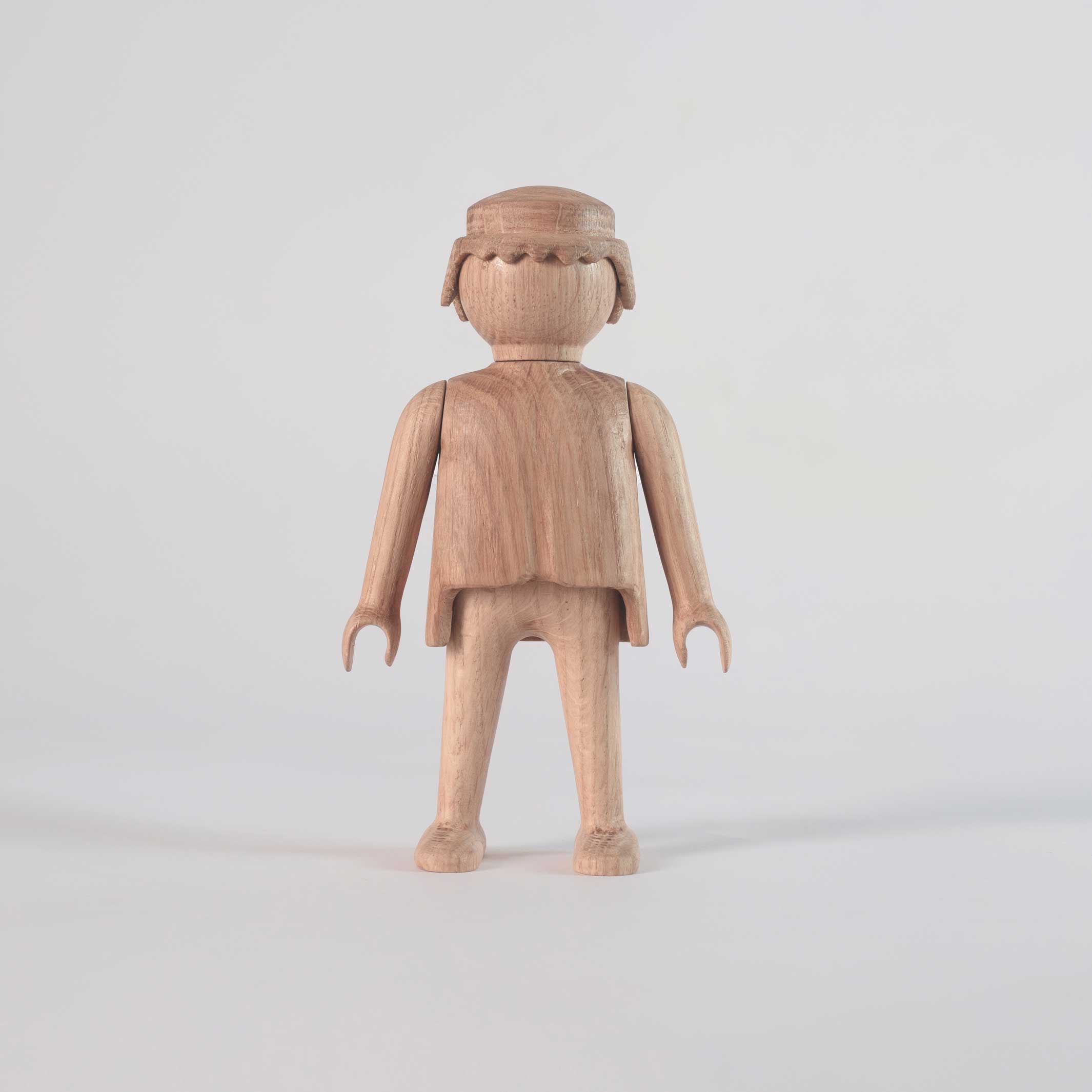 PLAYMOBIL Man Small - Wooden Figurine - Oak 17 cm high | Jakob Burgsø | boyhood
