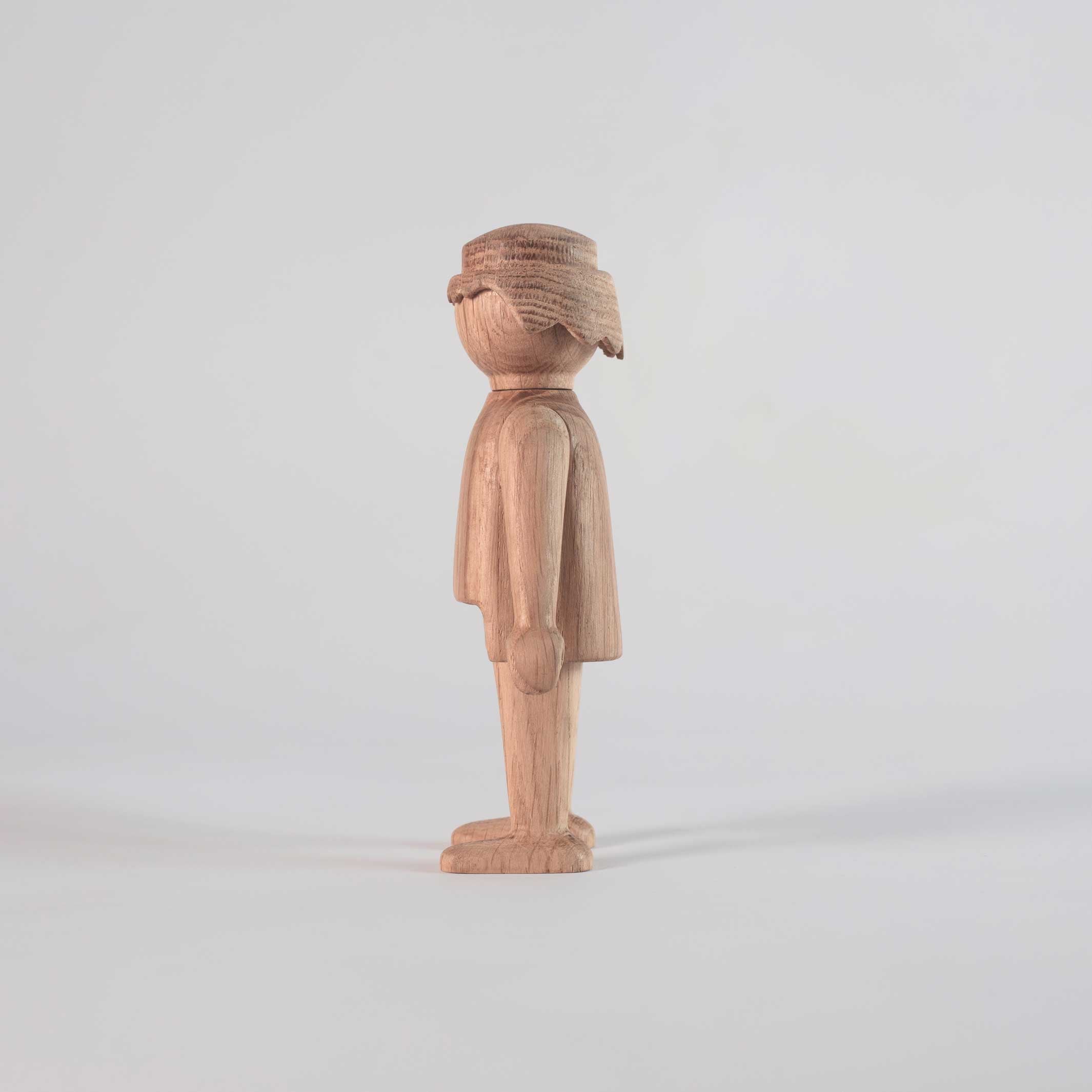 Wooden Figure Playmobil Man Mini – Oak · 10 cm | boyhood