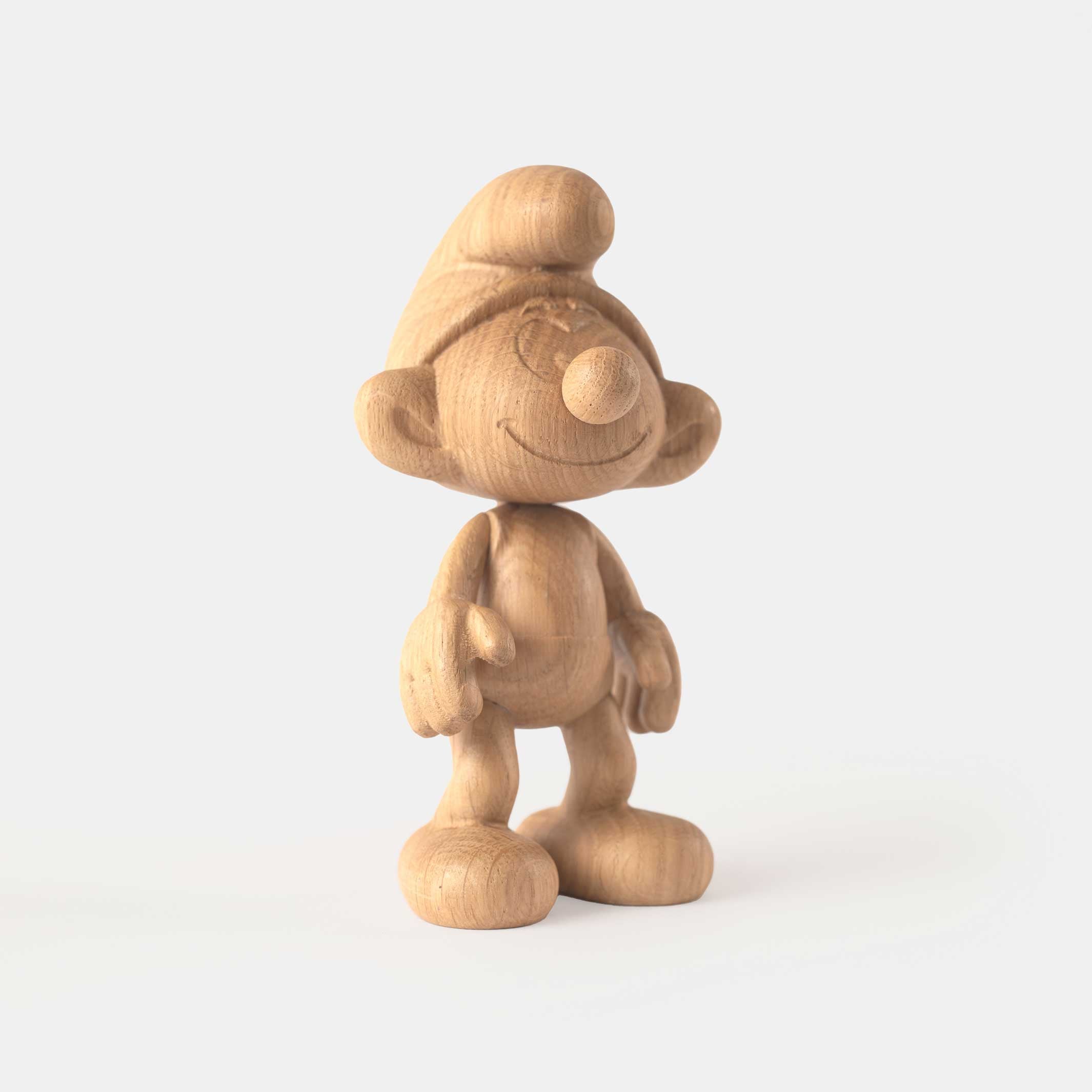 SMURF Large - Grosse Schlumpf Holzfigur - Eiche 24 cm hoch | Jakob Burgsø | boyhood