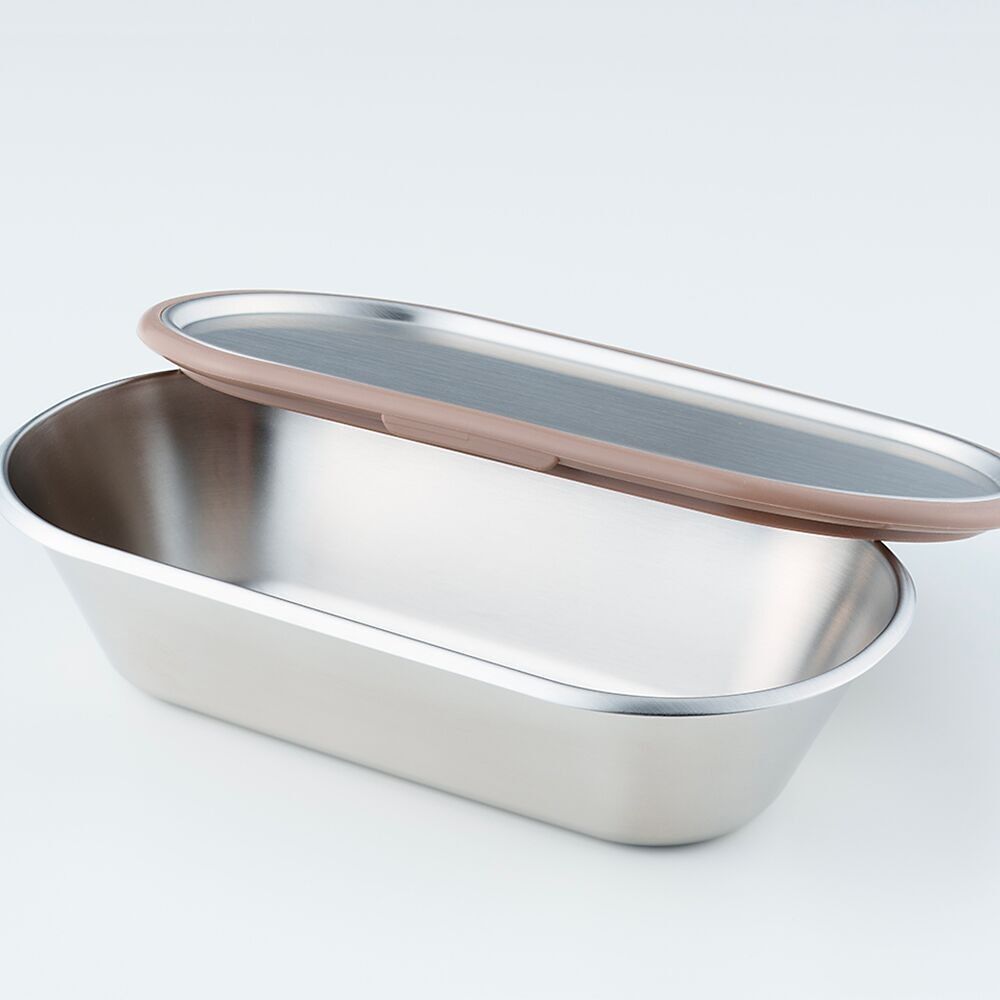 Boîte BENTO en acier inoxydable - LUNCH BOX marron - Collection AIKATA | YOSHIKAWA