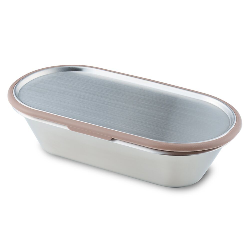 Boîte BENTO en acier inoxydable - LUNCH BOX marron - Collection AIKATA | YOSHIKAWA