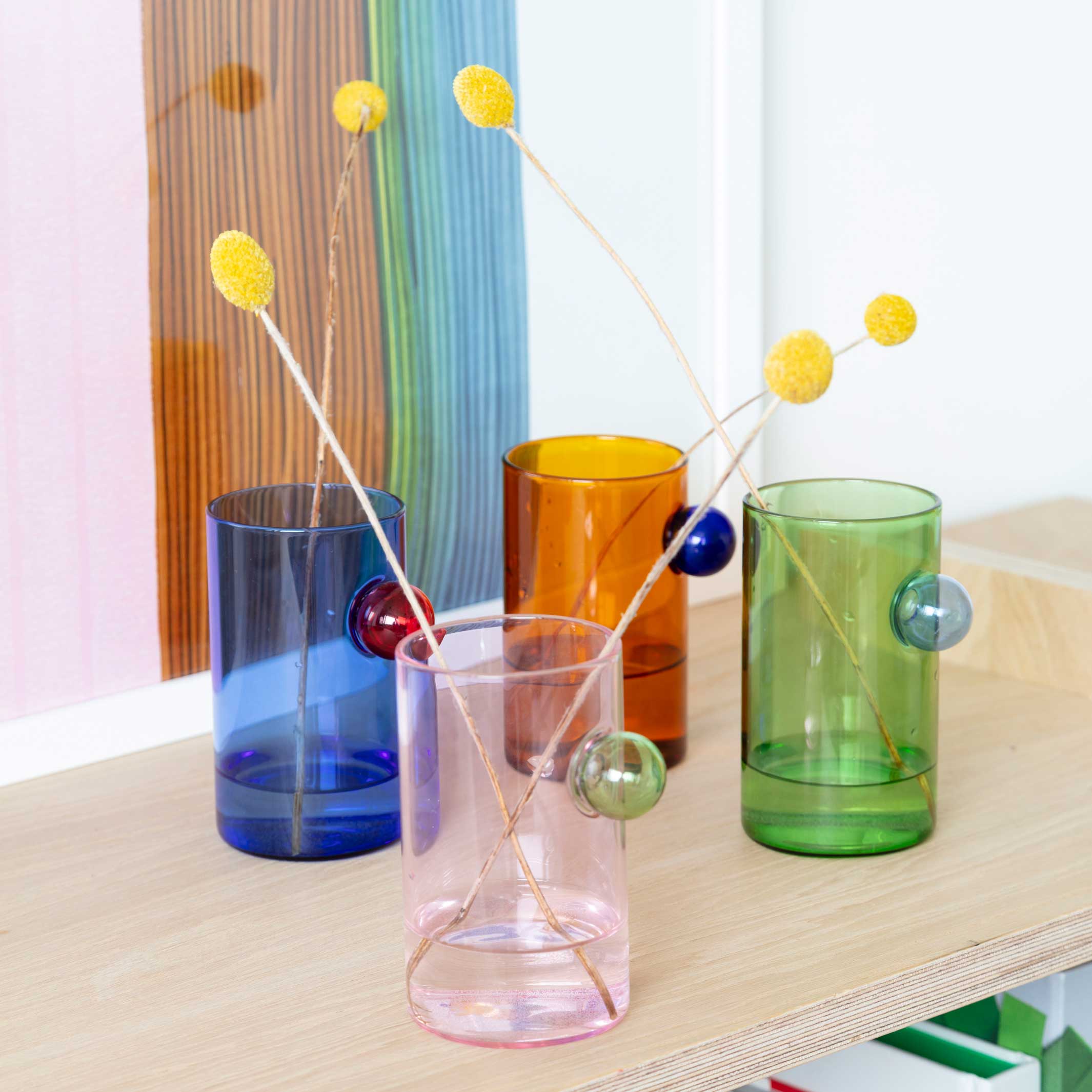 VERRES À BULLES - VERRES À BOIRE ET PETITS VASES - 11x6 cm | Conception de blocs