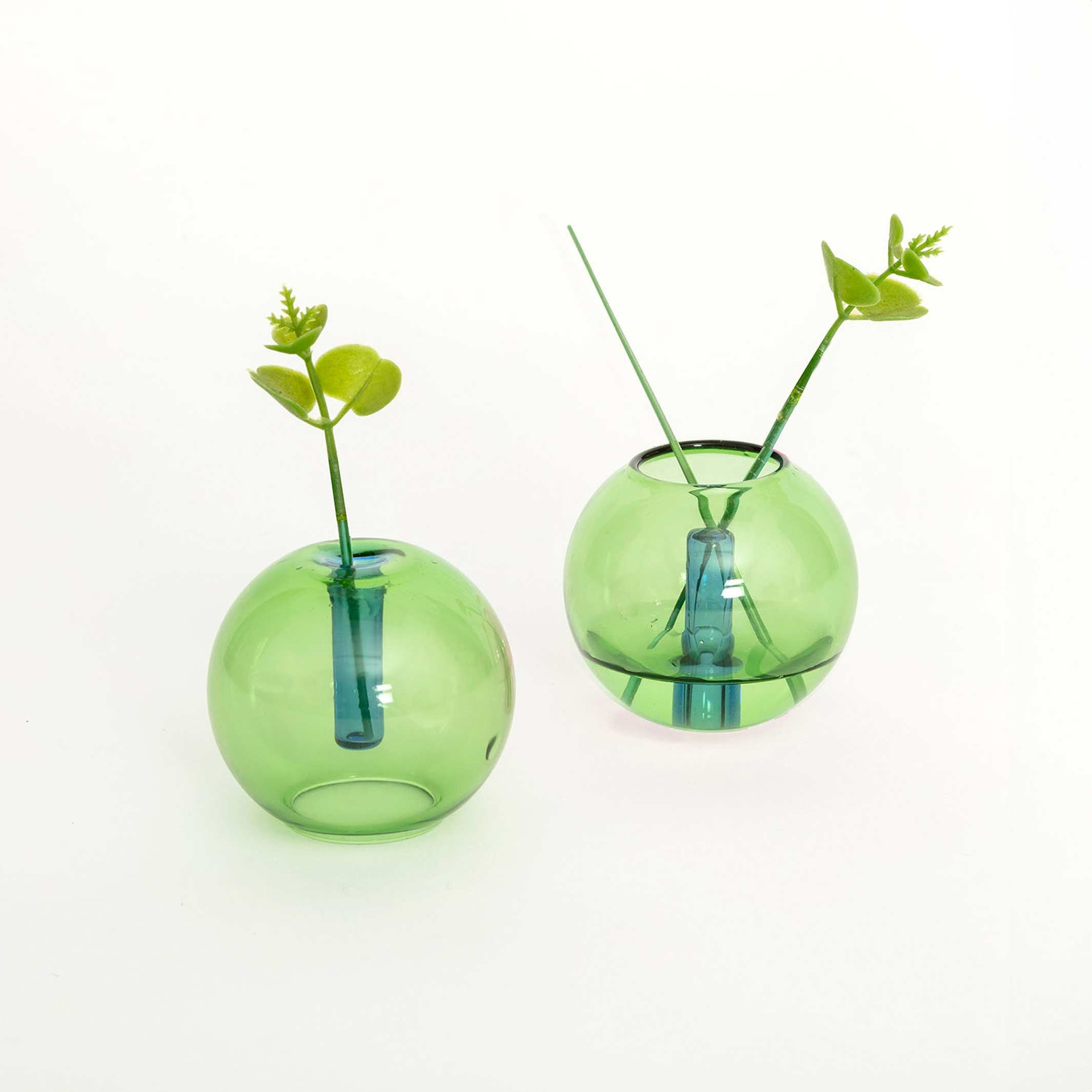 BUBBLE VASE - Glas-Vase - Grün & Blau | Block Design