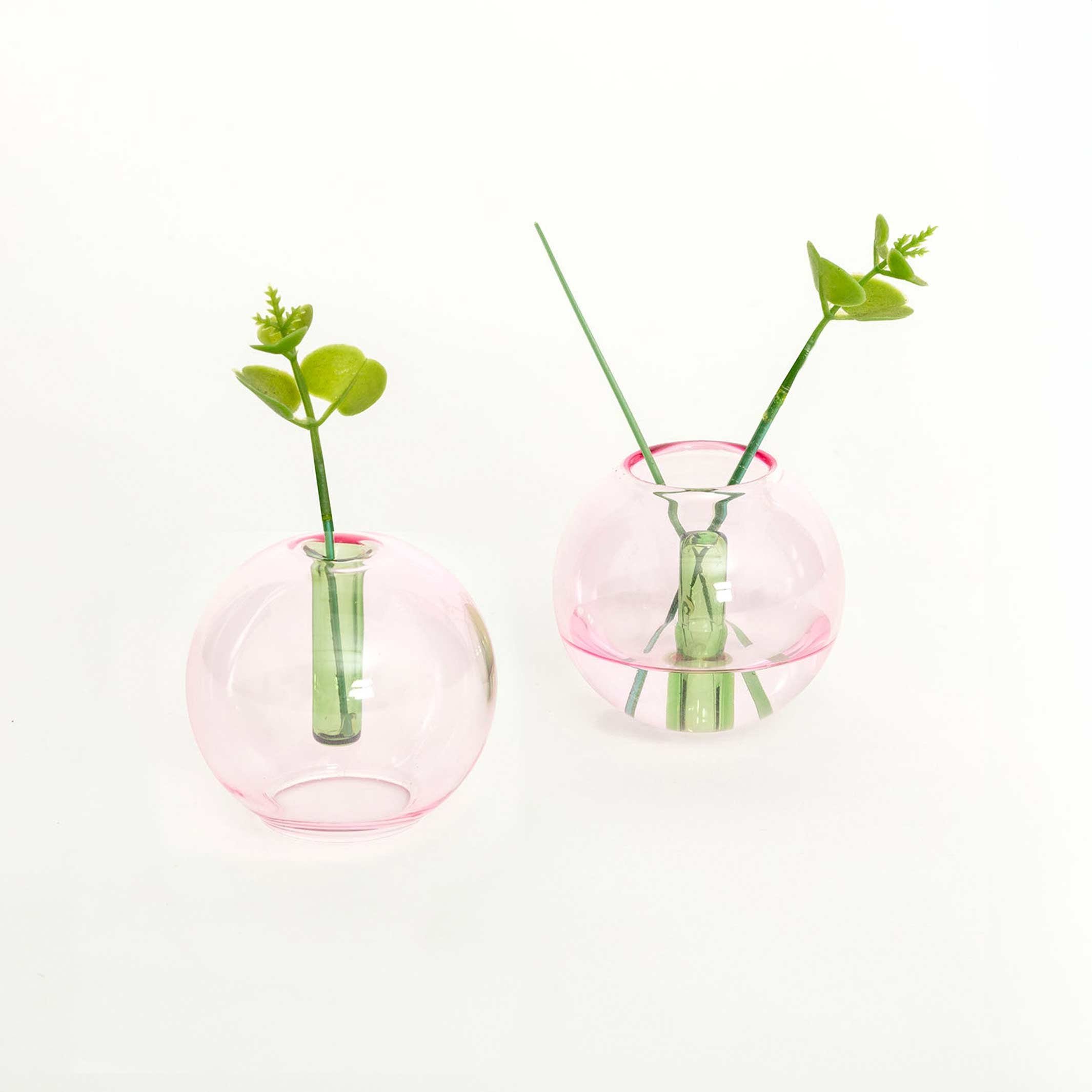 BUBBLE VASE - Glas-Vase - Pink & Grün | Block Design