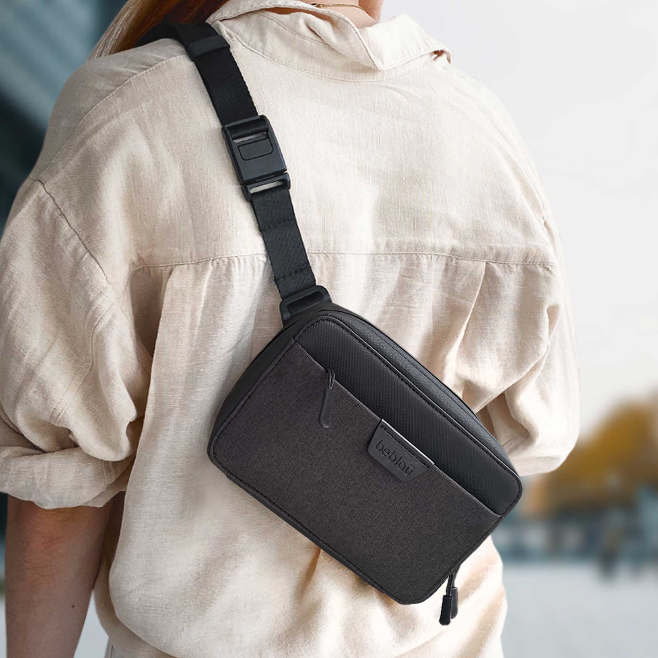 CROSS POUCH | Tech-ORGANIZER-BAG | adjustable belt | beblau