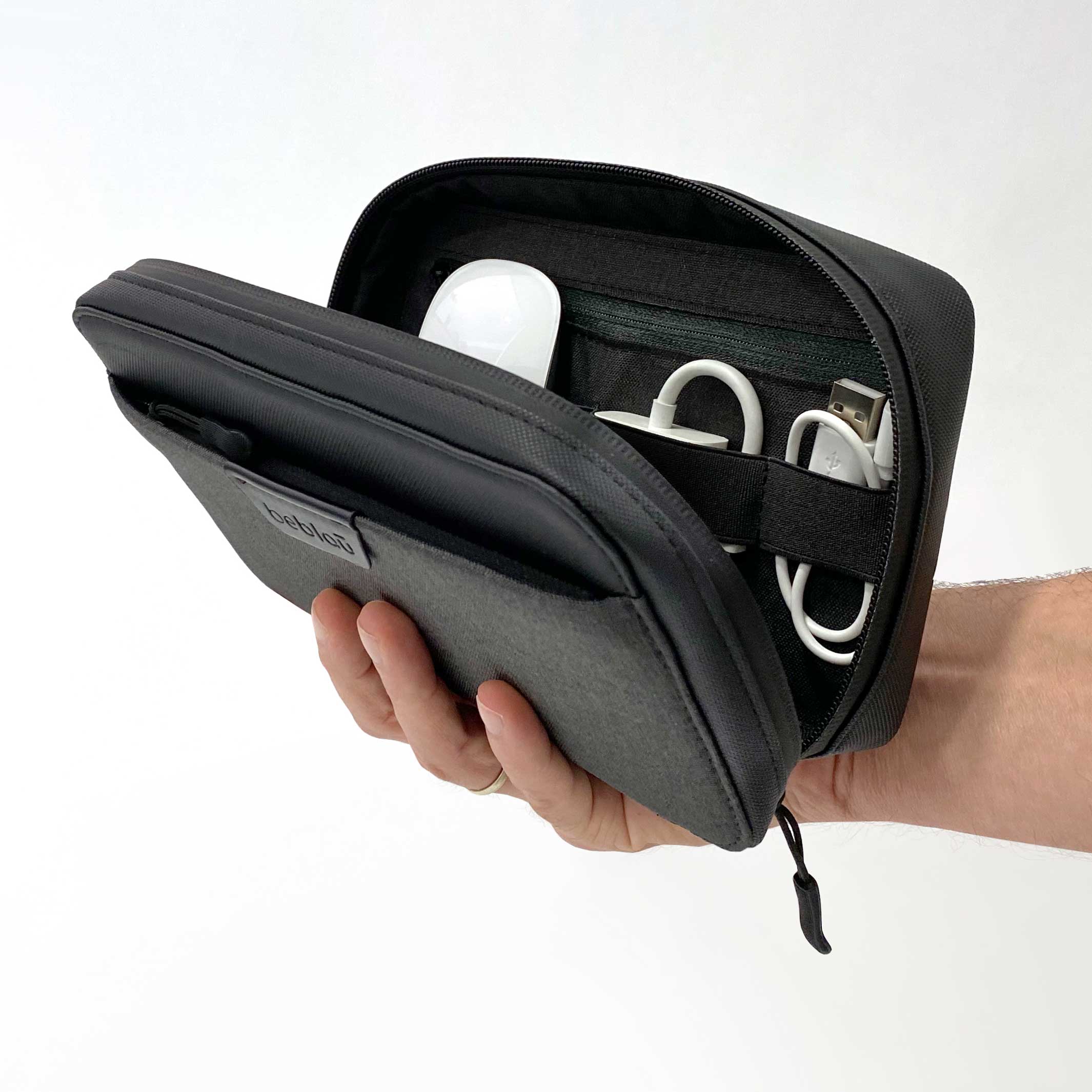 CROSS POUCH | Technik-ORGANIZER-TASCHE | verstellbarer Gurt | beblau