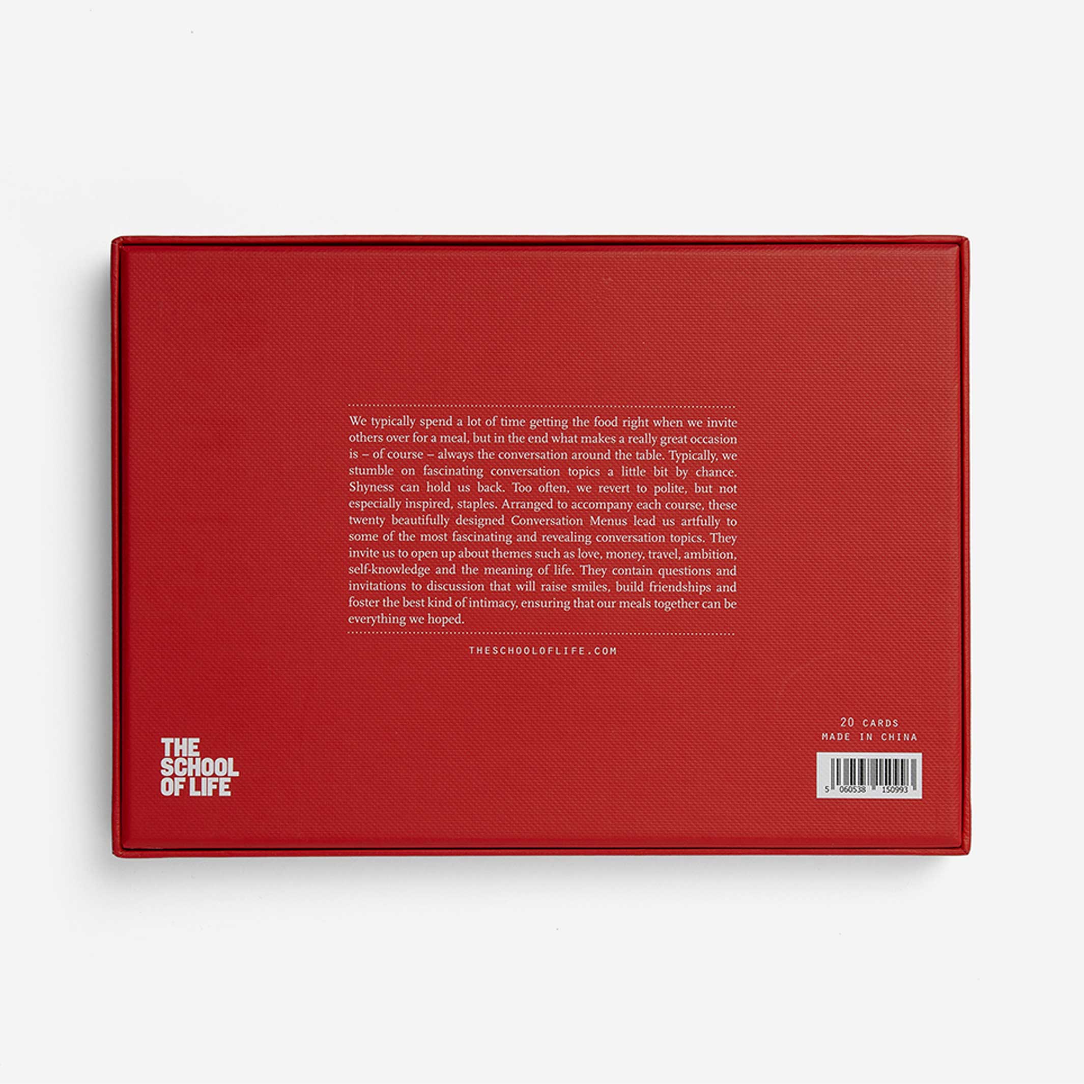 CONVERSATION MENUS CARD Set | TISCHKARTEN-SET | English Edition | The School of Life