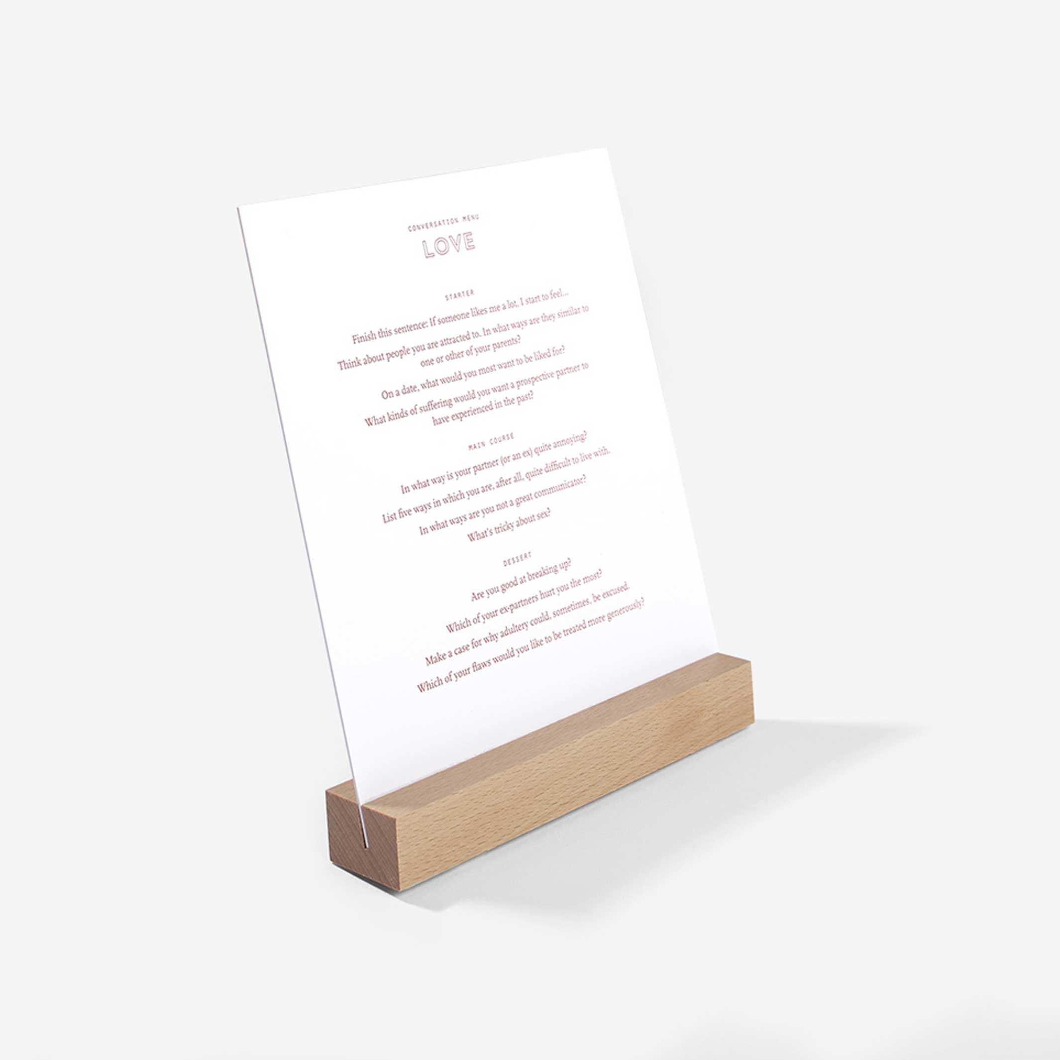 CONVERSATION MENUS CARD Set | TISCHKARTEN-SET | English Edition | The School of Life