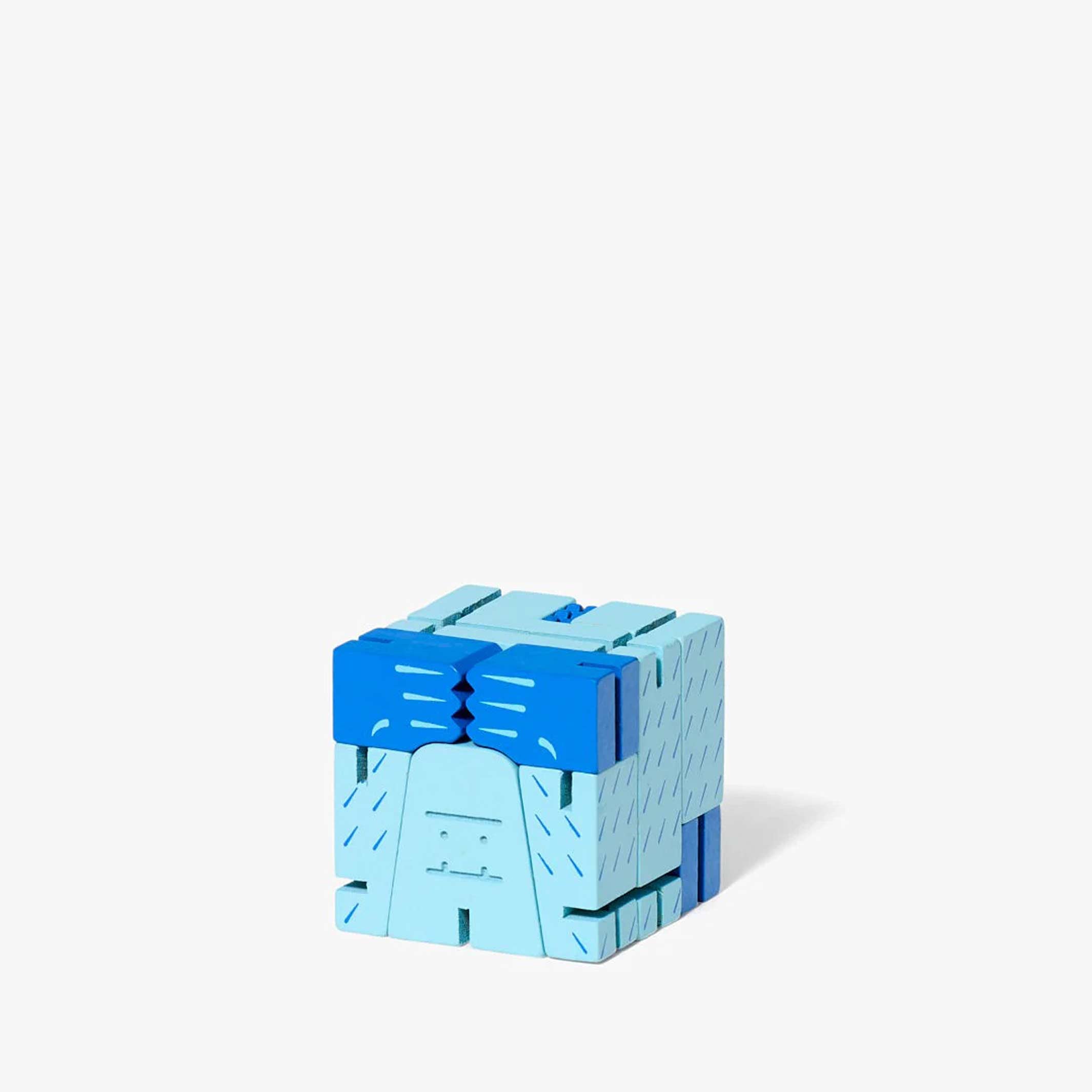 CUBEBOT CRYPTOIDS YETI - Blauer 3D Puzzle Roboter - Small | David Weeks | Areaware