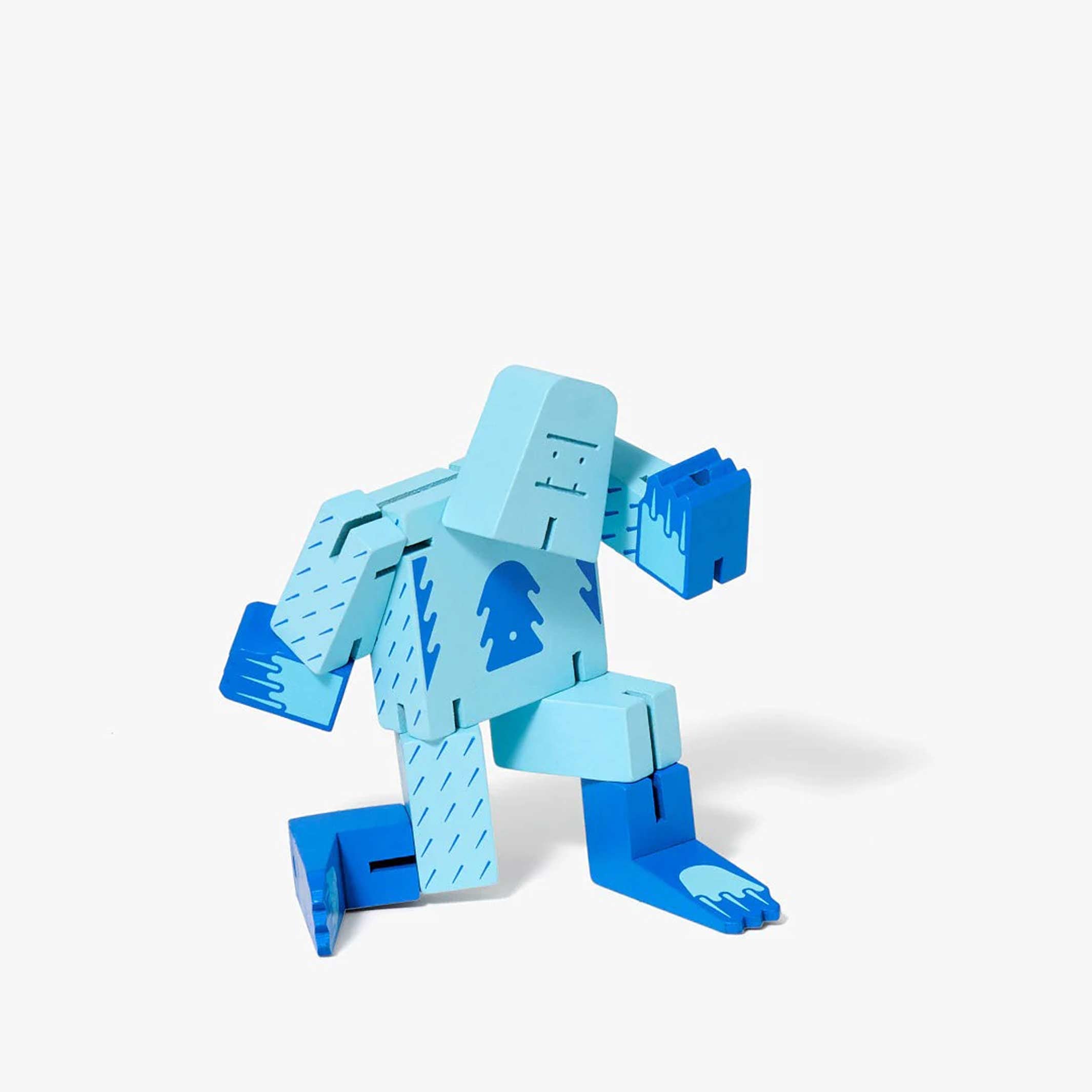 CUBEBOT CRYPTOIDS YETI - Blauer 3D Puzzle Roboter - Small | David Weeks | Areaware