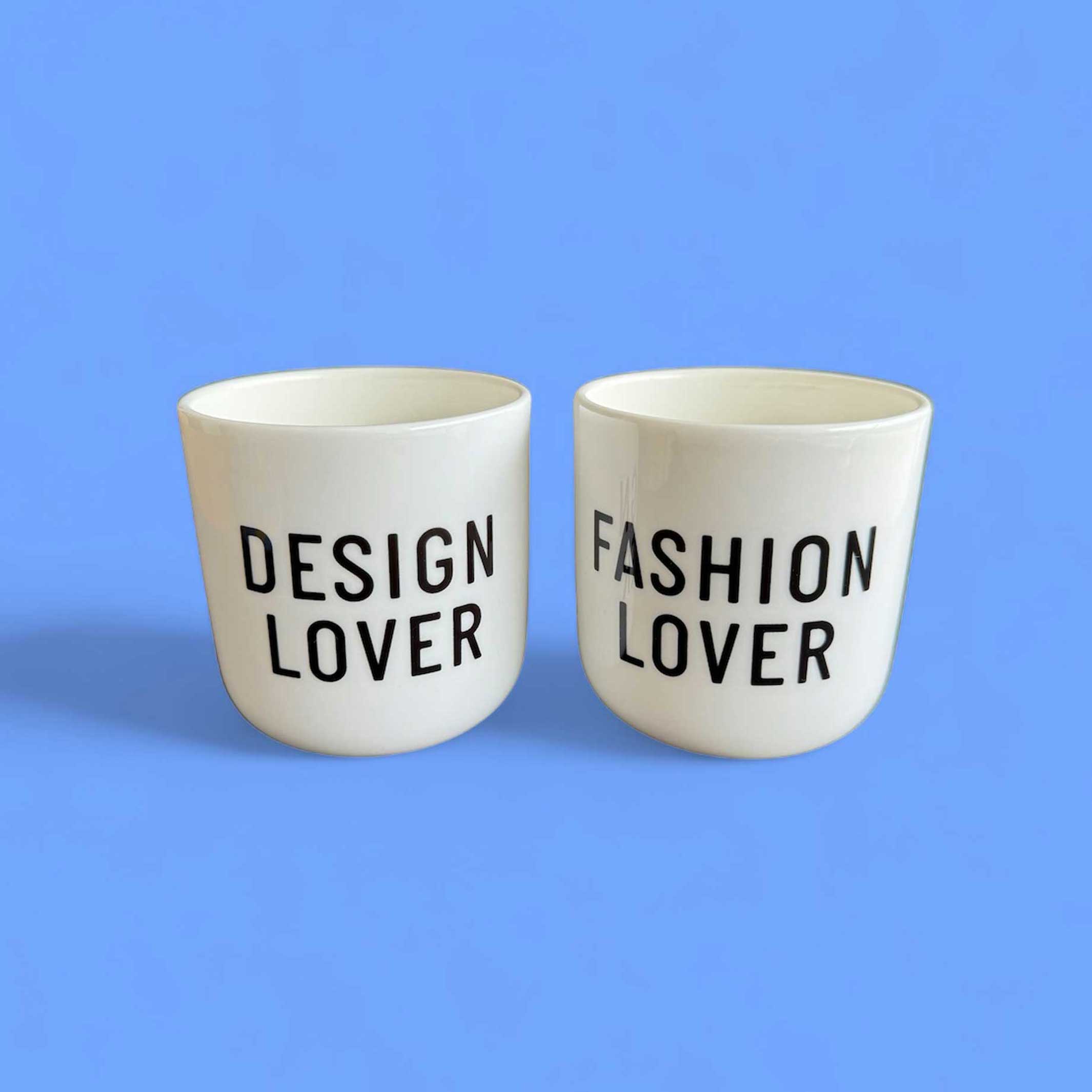 FASHION LOVER | white coffee & tea MUG with black typo | PLTY