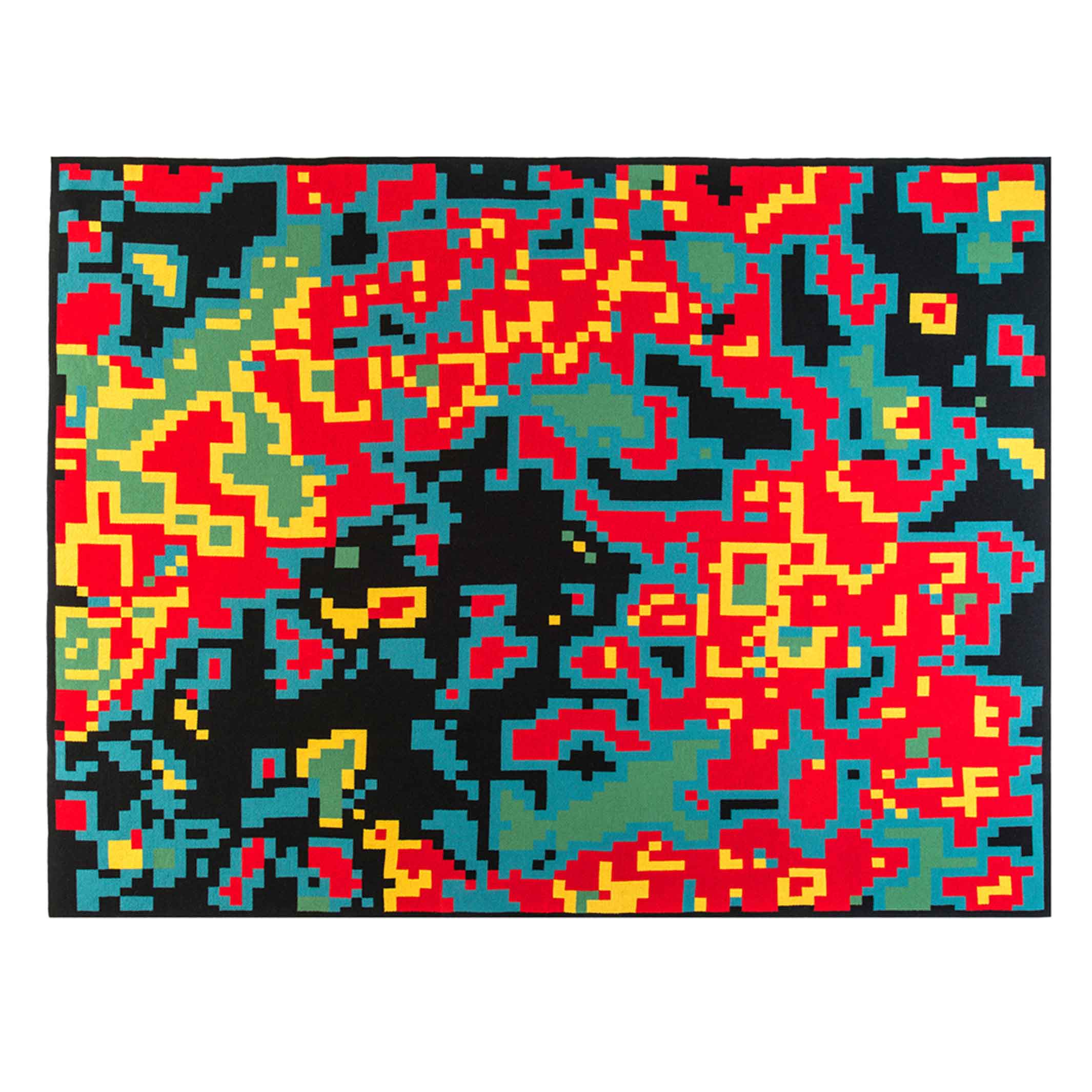 DIGITAL SUNRISE | TAGESDECKE | 185x140 cm | Merino Wolle & Seide | Cristian Zuzunaga