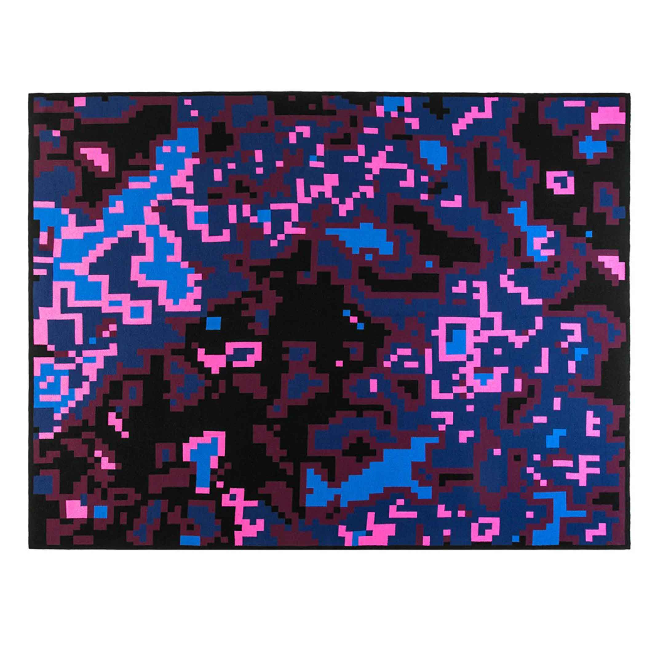 DIGITAL SUNSET | TAGESDECKE | 185x140 cm | Merino Wolle & Seide | Cristian Zuzunaga