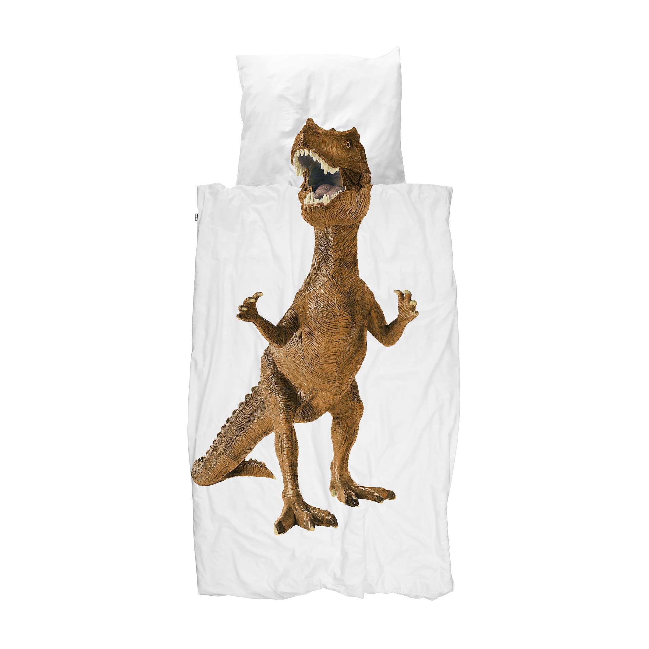 DINOSAURIER - brauner T-Rex - Kinder Bettwäsche | Snurk Bedding