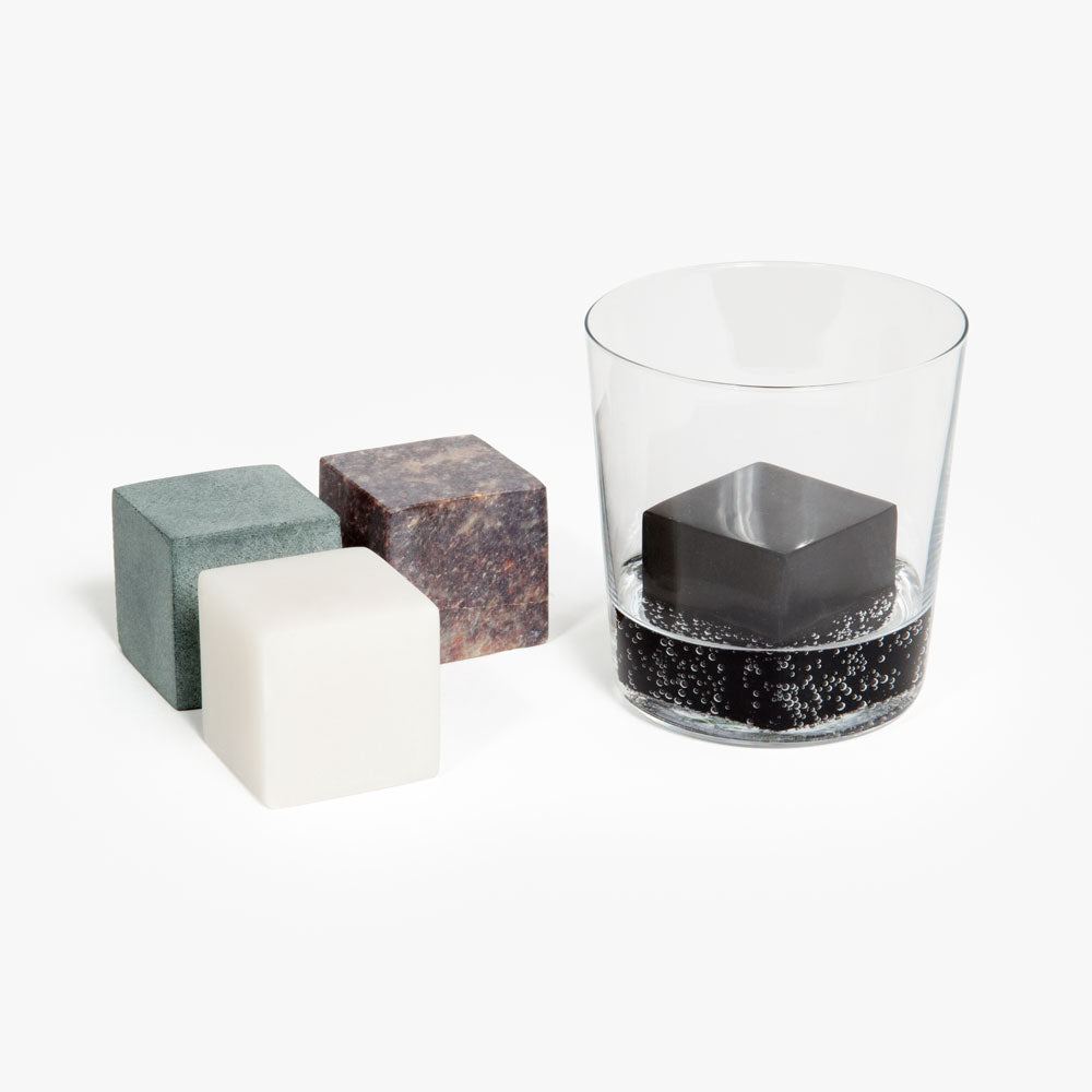 CUBES DE PIERRES À BOIRE | Ensemble de 4 pierres rafraîchissantes | Runa Klock | Connaissance de la zone