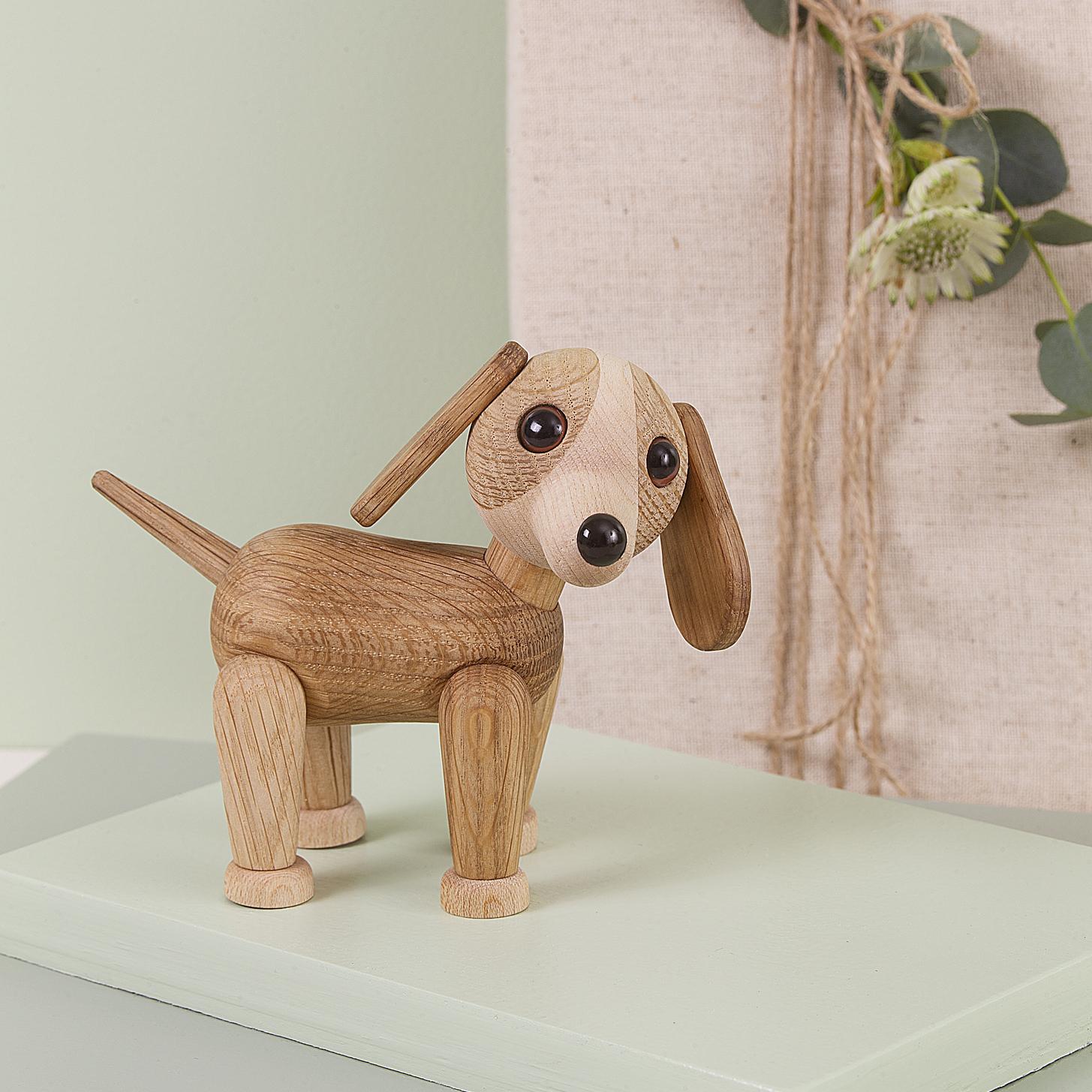 FLUFF - funny little Dog - wooden decorative Figurine - Chresten Sommer | Spring Copenhagen