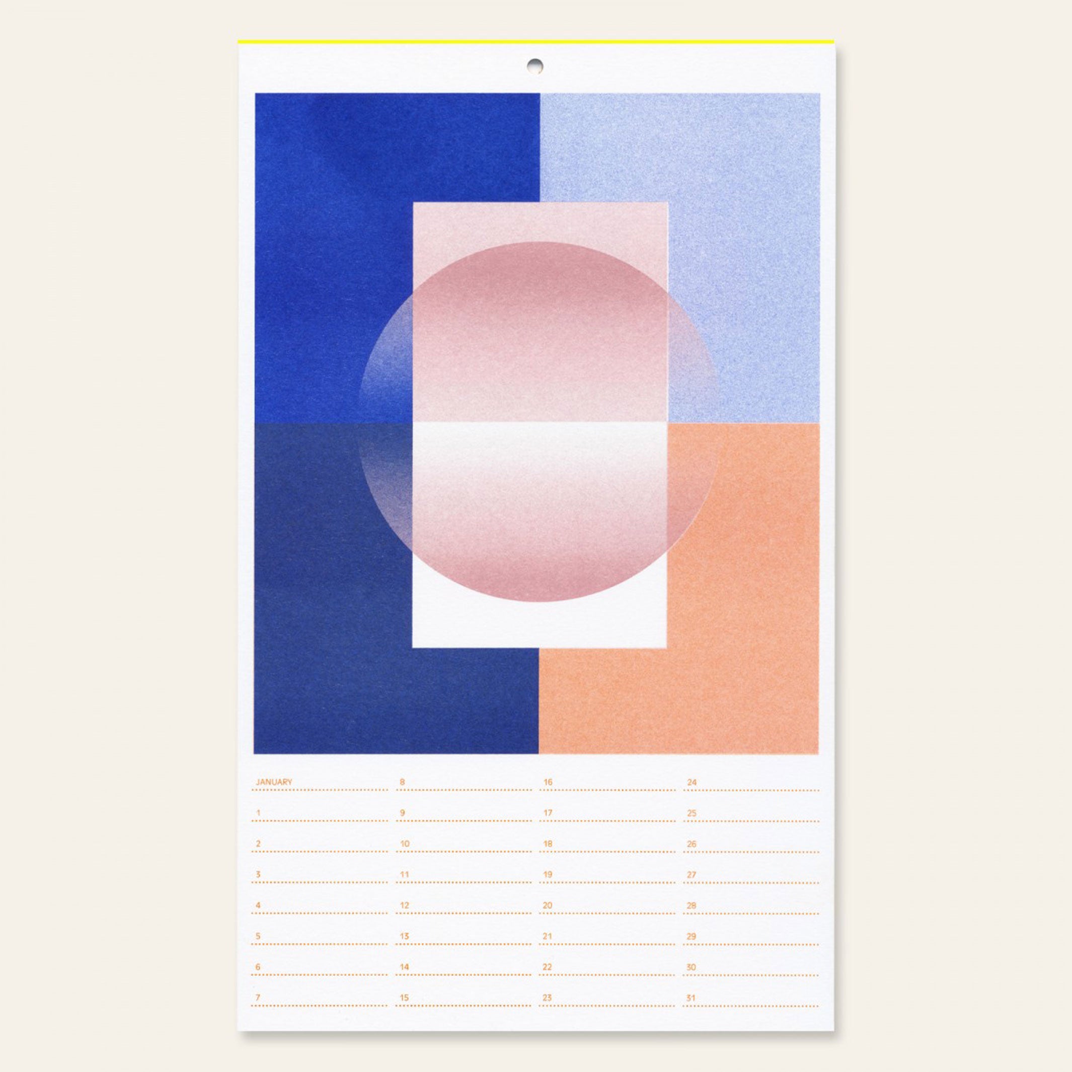 BIRTHDAY CALENDAR | GEBURTSTAGS-KALENDER | Risographiedruck | 29x17cm | Herr & Frau Rio