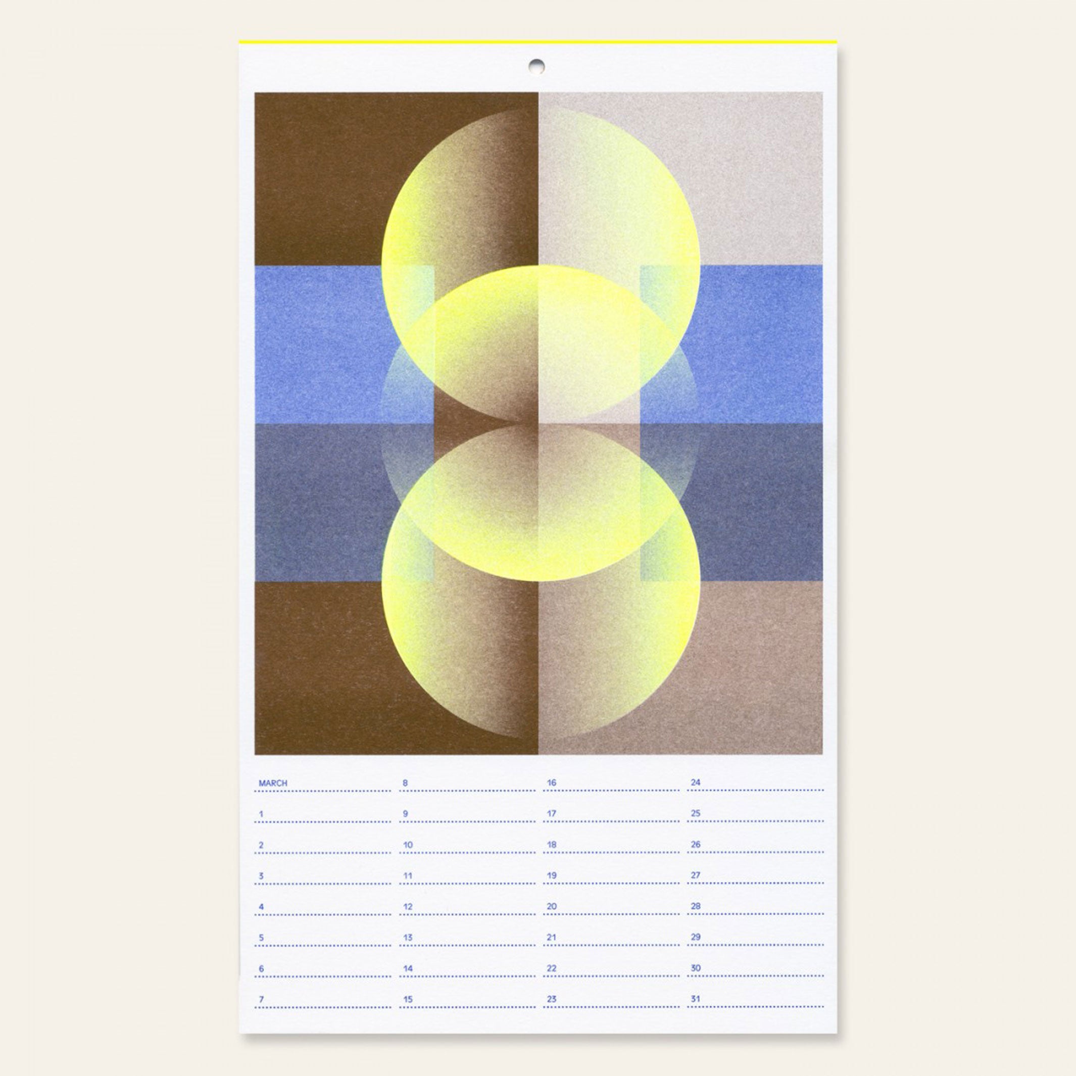 BIRTHDAY CALENDAR | GEBURTSTAGS-KALENDER | Risographiedruck | 29x17cm | Herr & Frau Rio